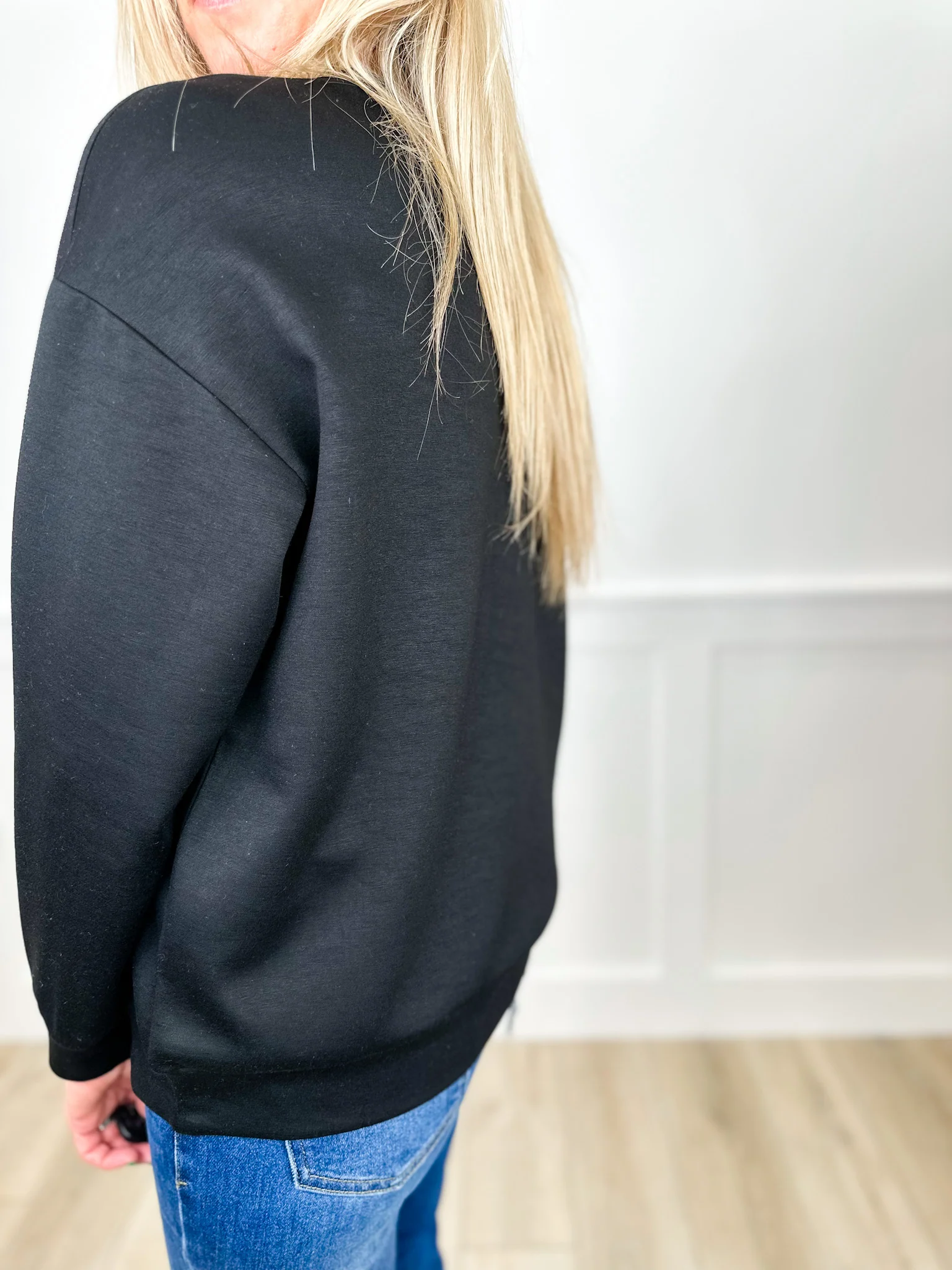 A Love Like That Rayon Blend Long Sleeve Black Avery Mae Top - Image 4