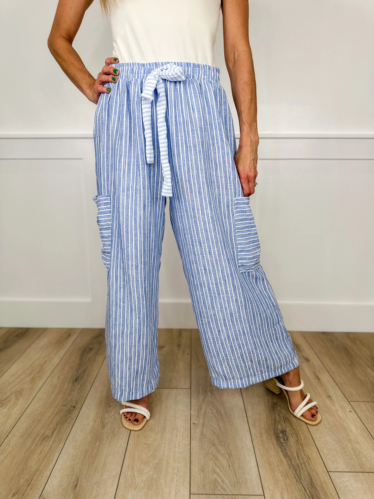 A Perfect Record High-Rise Lightweight Wide Leg Cargo Avery Mae Bottoms - 4 colors! - Image 2