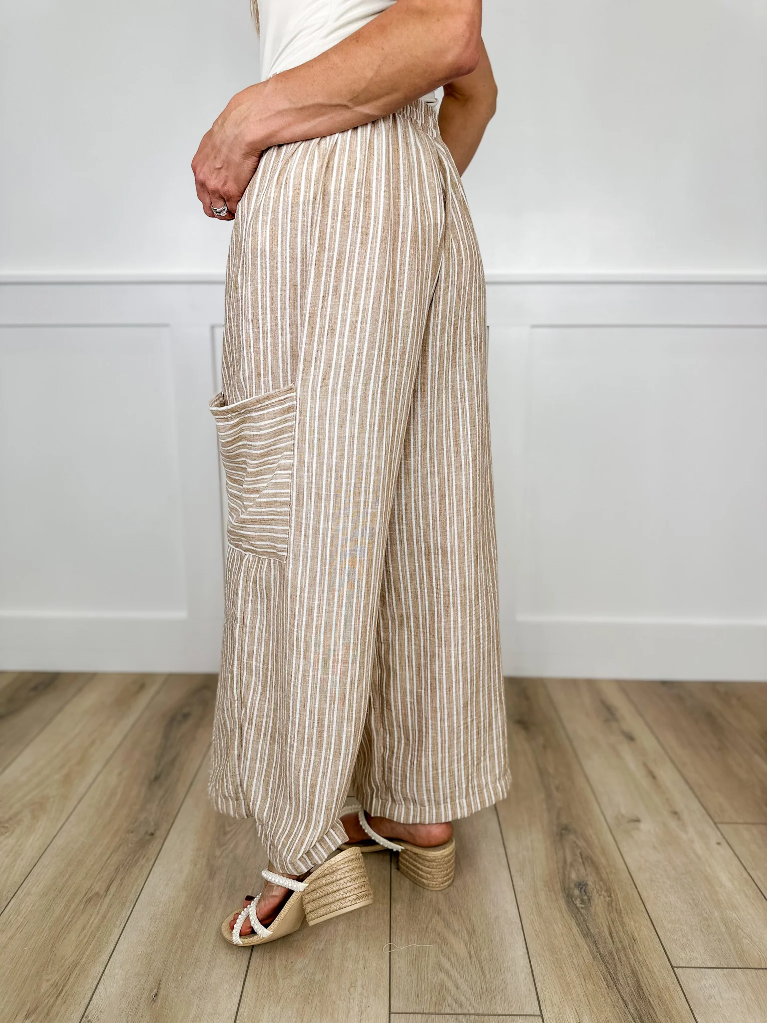 A Perfect Record High-Rise Lightweight Wide Leg Cargo Avery Mae Bottoms - 4 colors! - Image 6