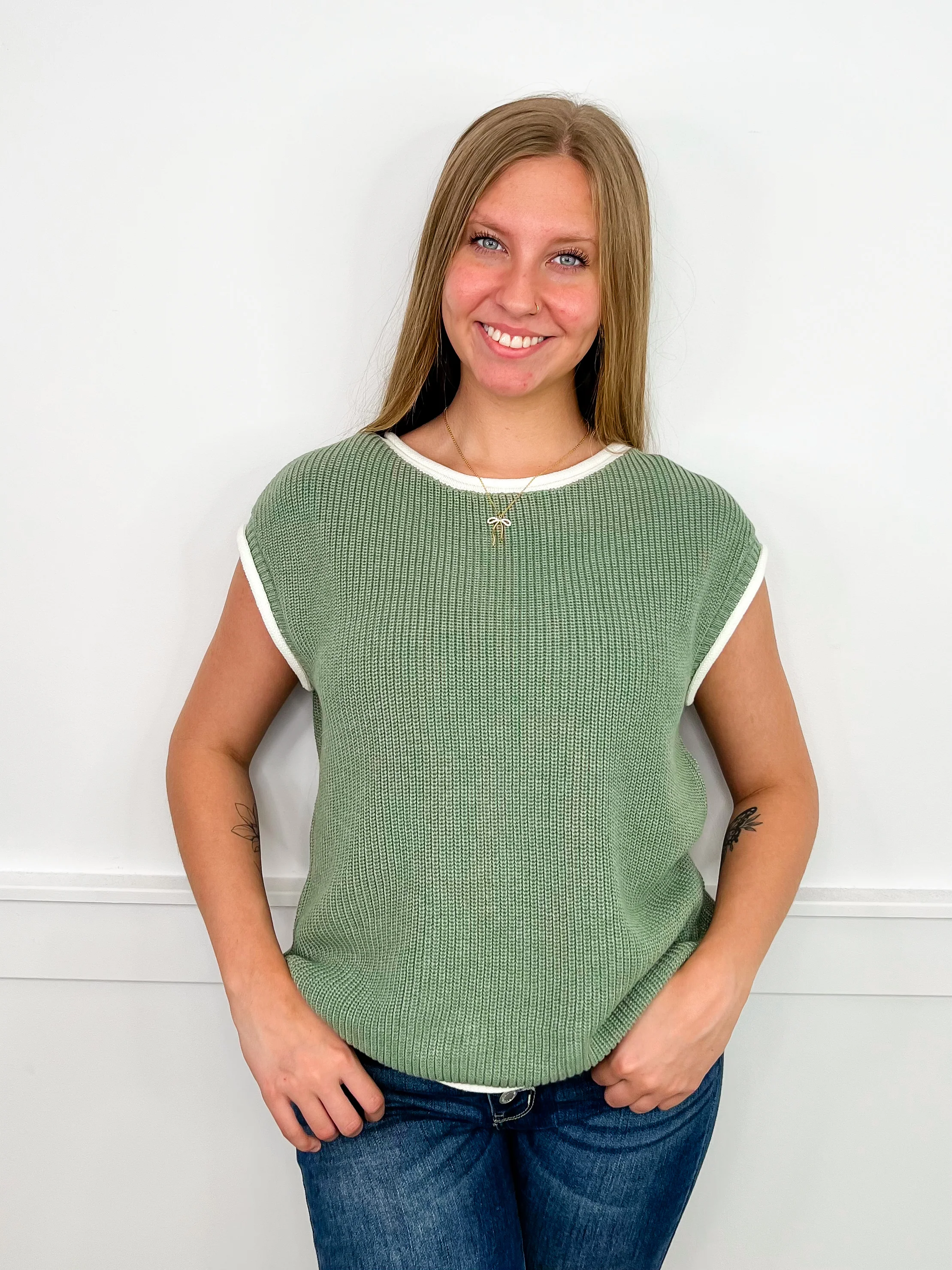 A Sigh of Relief Knit Short Sleeve Avery Mae Sweater Top - 5 colors! - Image 4