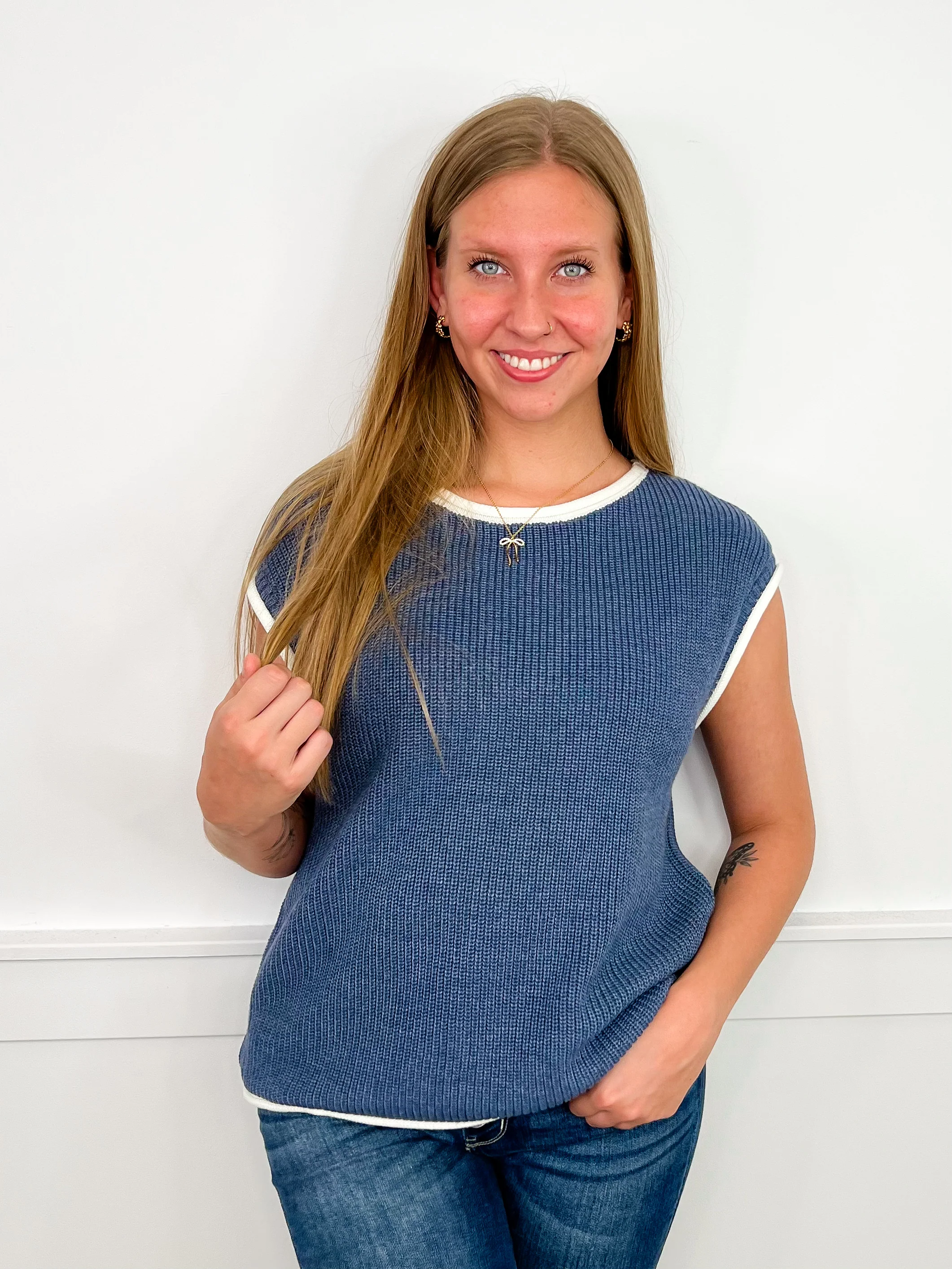 A Sigh of Relief Knit Short Sleeve Avery Mae Sweater Top - 5 colors! - Image 6