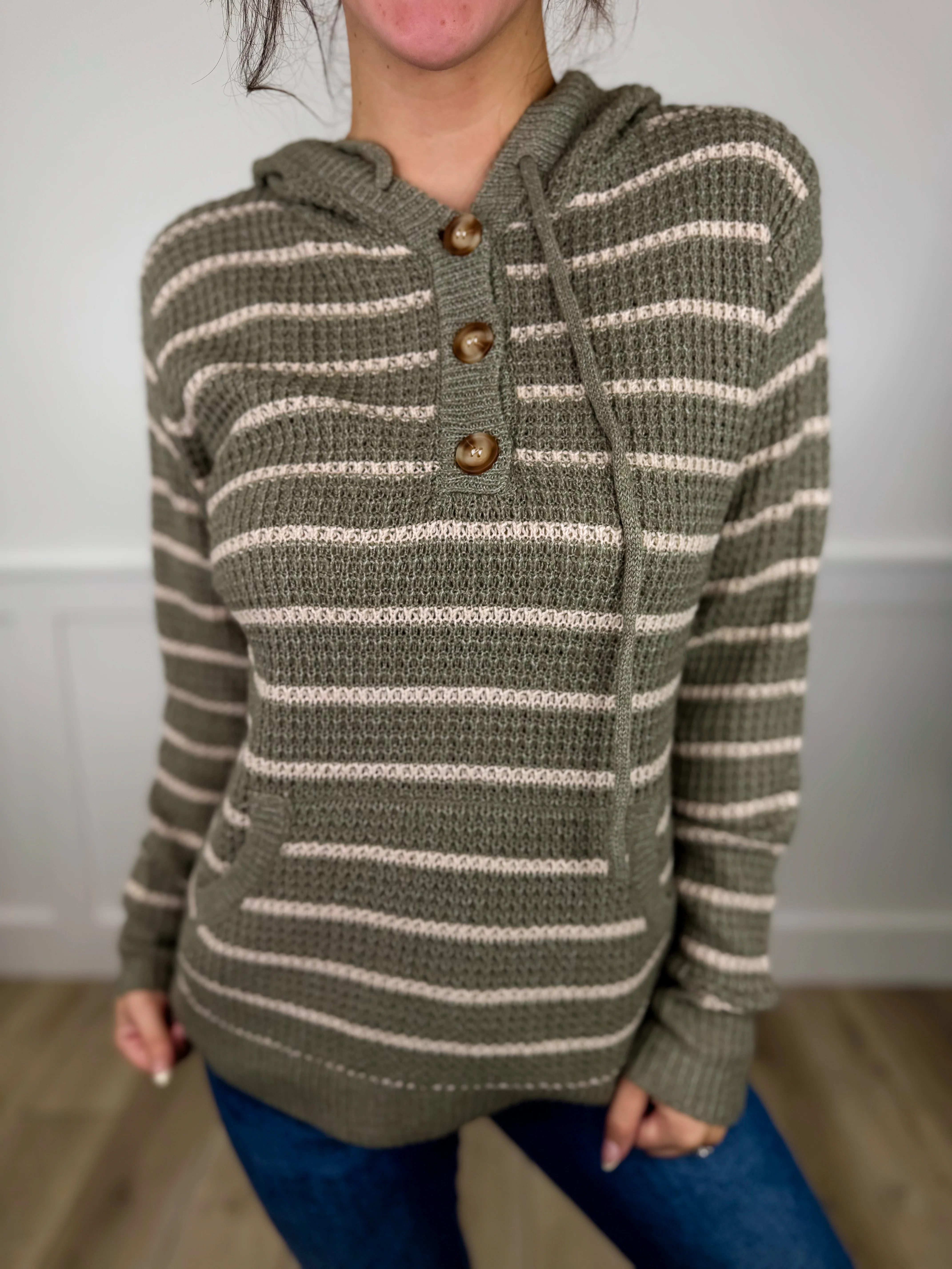 A Warm Embrace Knit Long Sleeve Avery Mae Hooded Sweatshirt Top - 4 colors! - Image 5