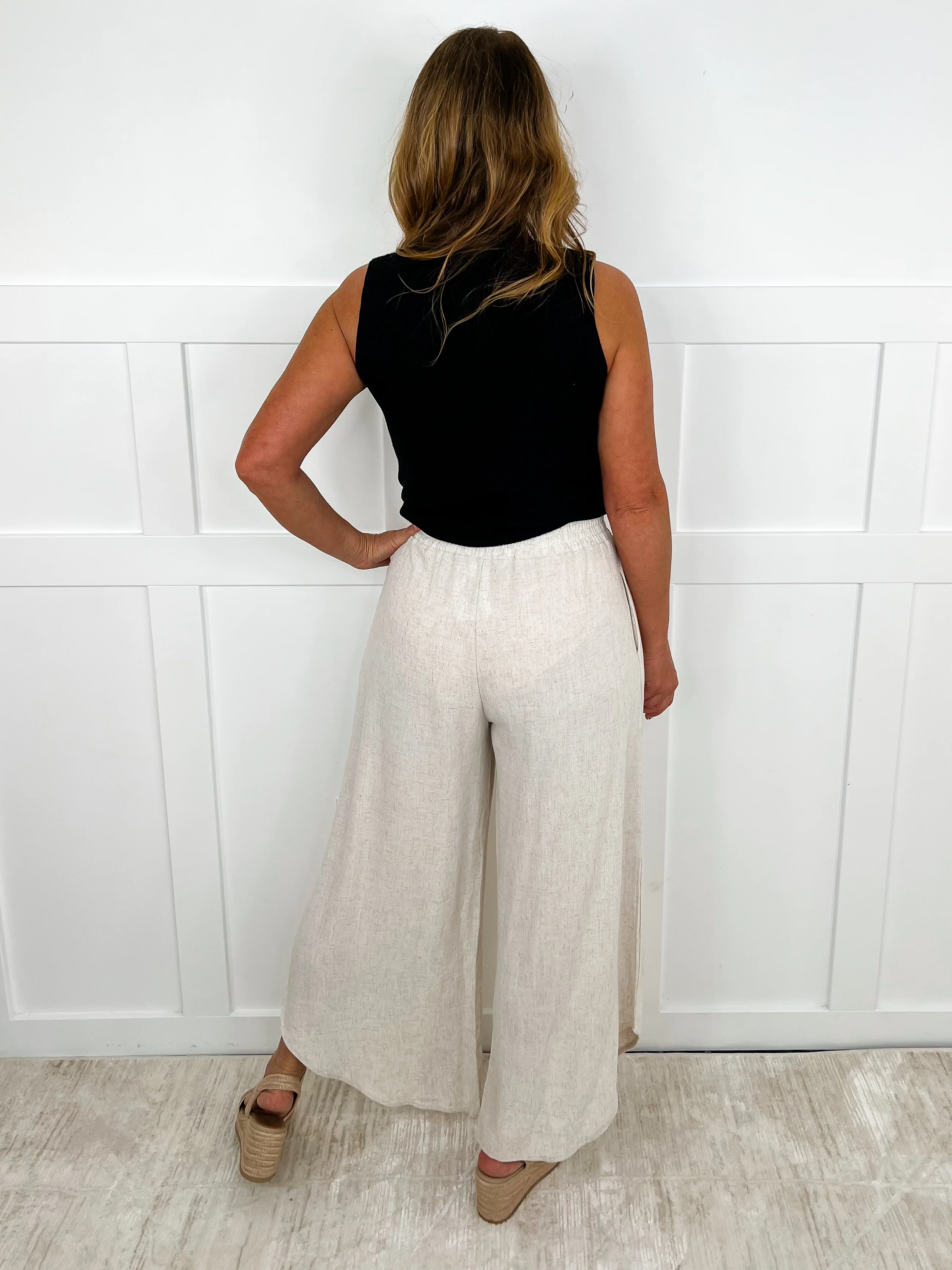 Above Average High-Rise Rayon Blend Oat Avery Mae Bottoms - Image 2