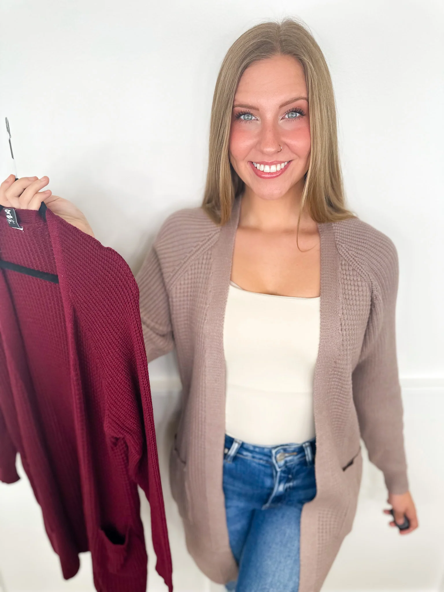 All the Needed Cozy Vibes Knit Long Sleeve Avery Mae Cardigan - 2 colors!