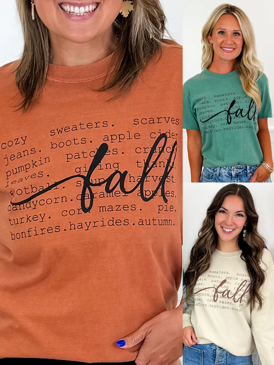 All Things Fall Avery Mae Graphic Top- 6 options! - Image 6