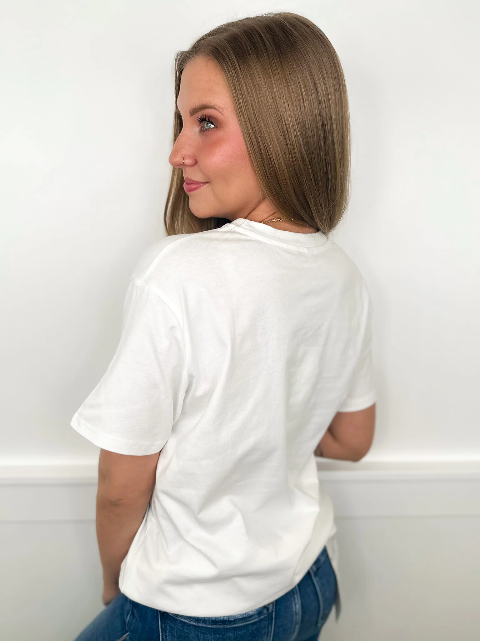 All Things Pumpkin Cotton Short Sleeve White Avery Mae Graphic Tee Shirt - Image 2