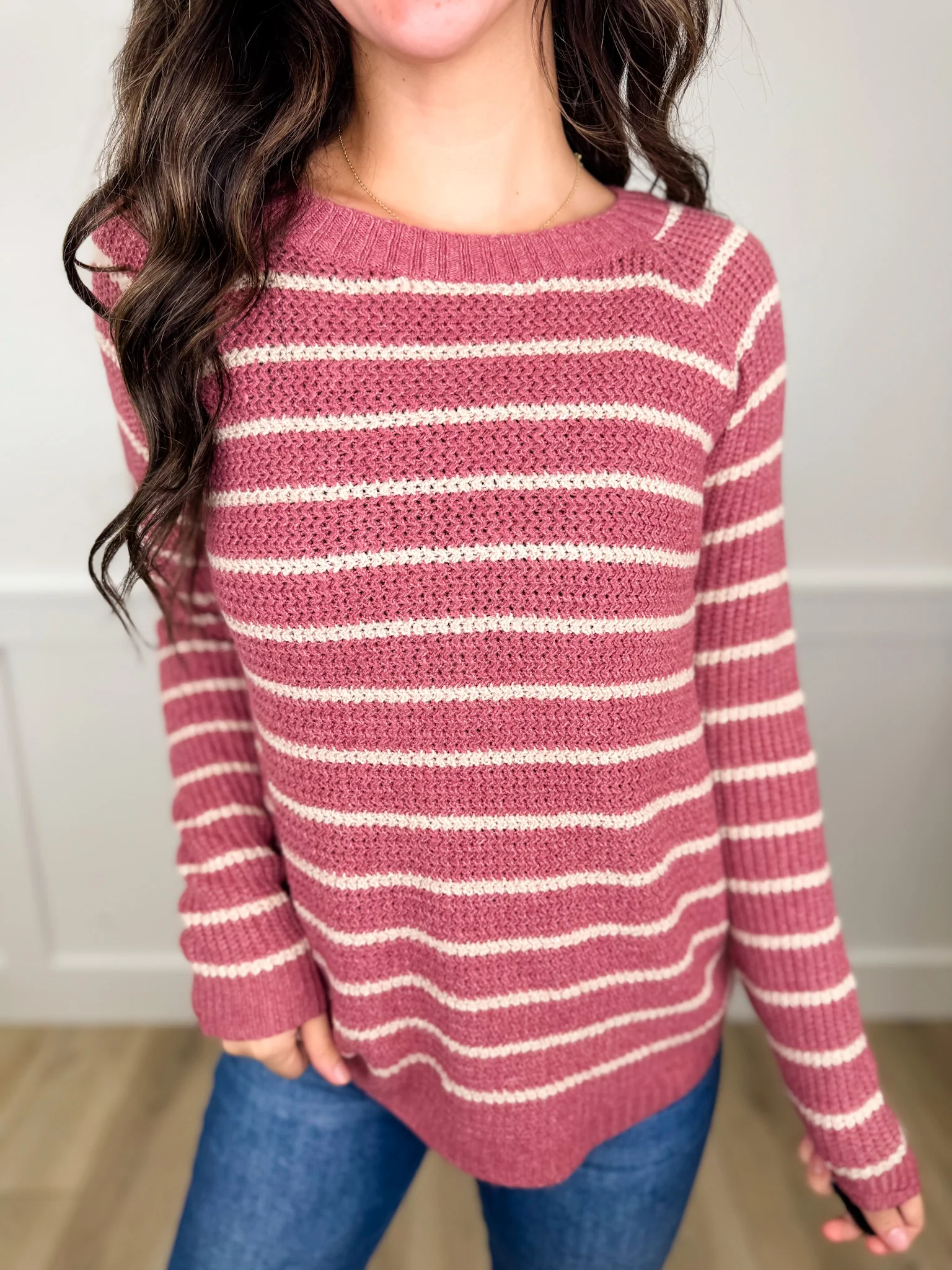 All This Time Knit Long Sleeve Avery Mae Sweater Top - 2 colors! - Image 2