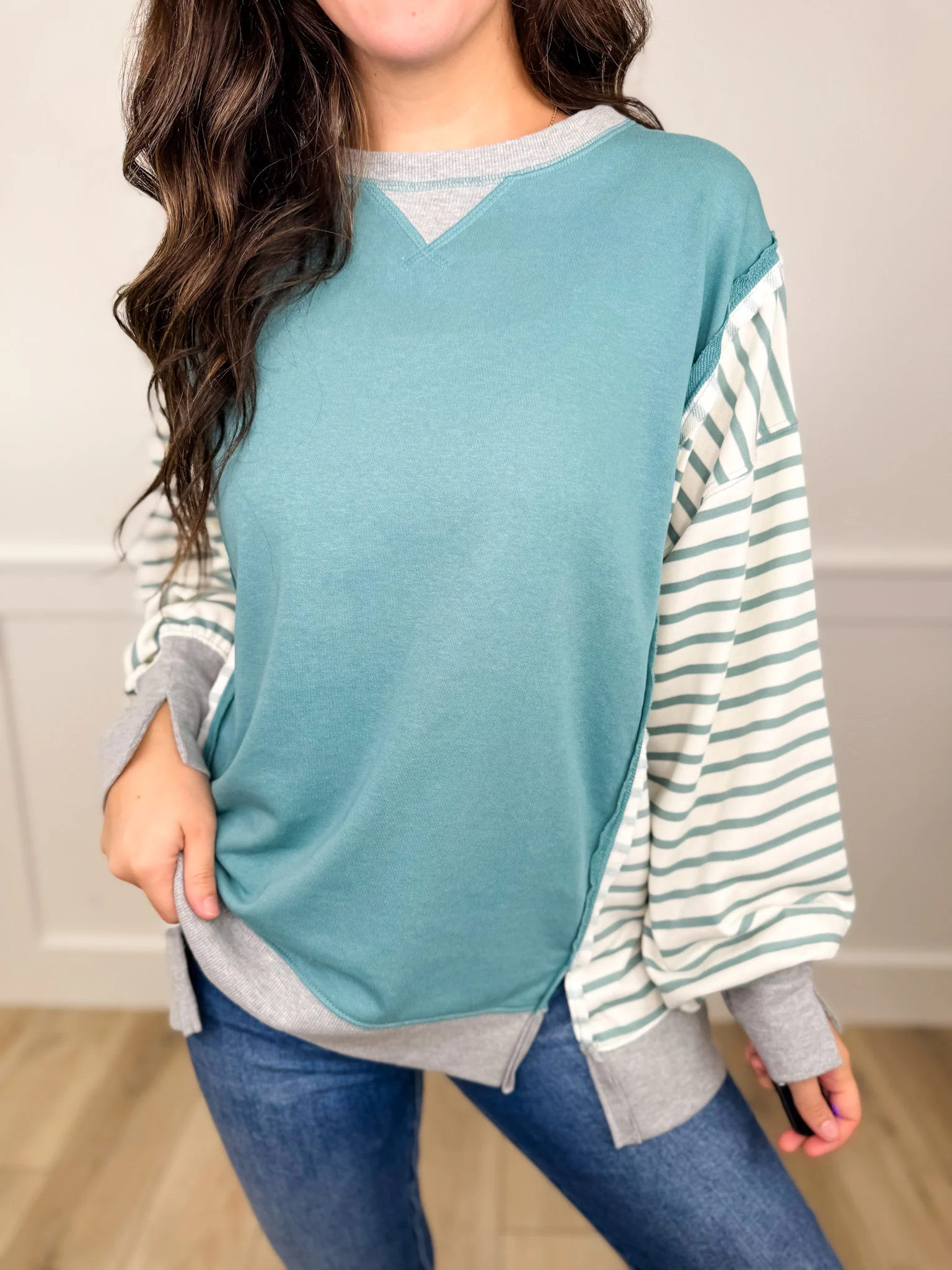 Almost Like Fate Cotton Blend Long Sleeve Avery Mae Top - 5 colors! - Image 2