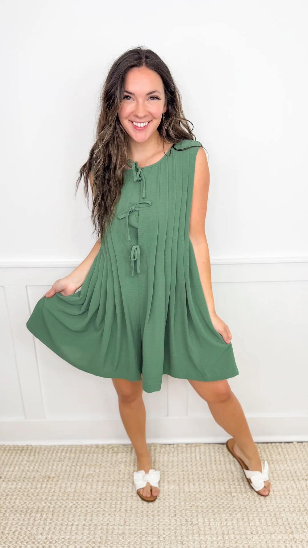 Along For the Ride Green Avery Mae Romper - Image 3