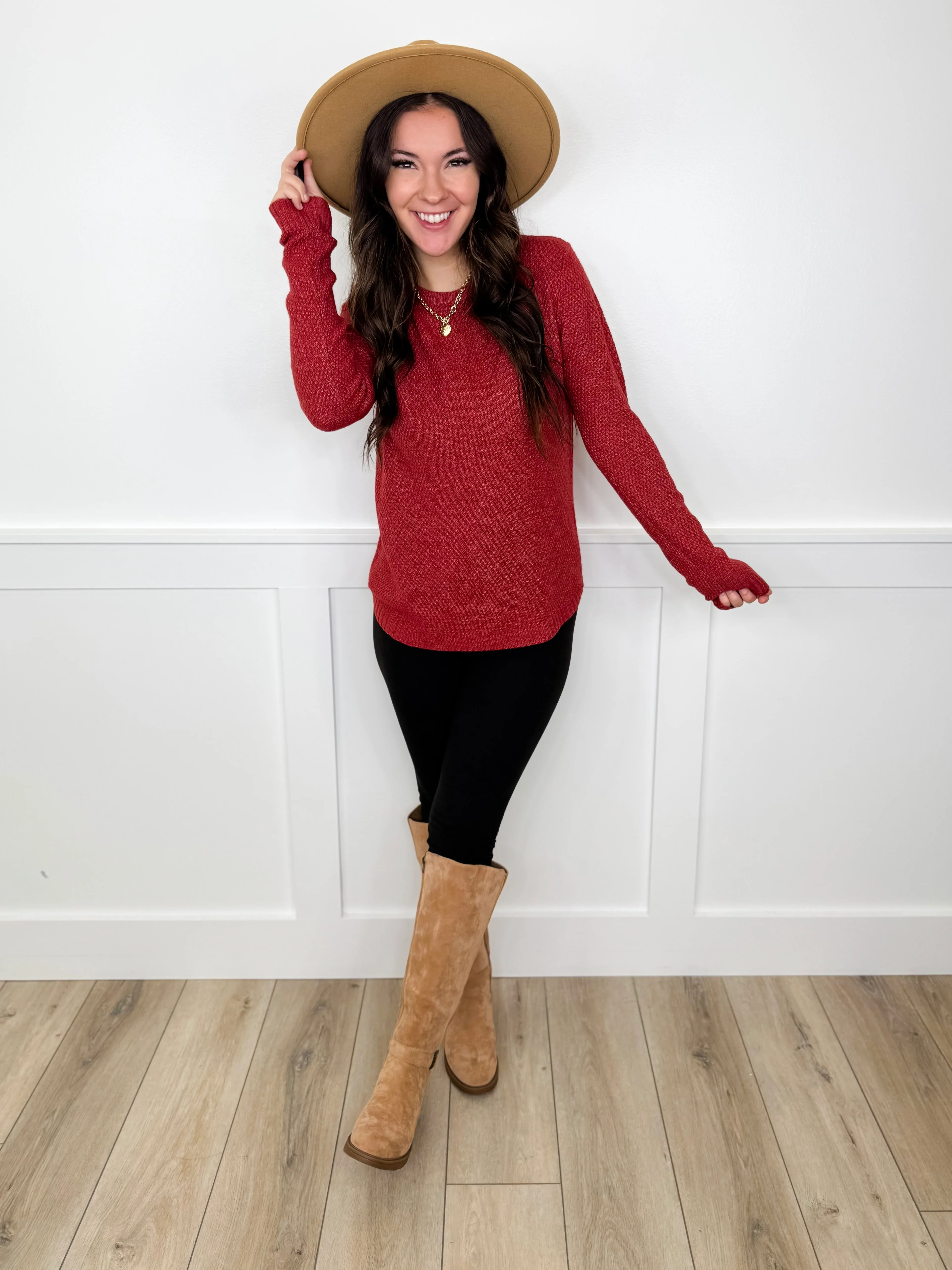 Always Be Different Knit Long Sleeve Avery Mae Sweater Top - 12 colors! - Image 2