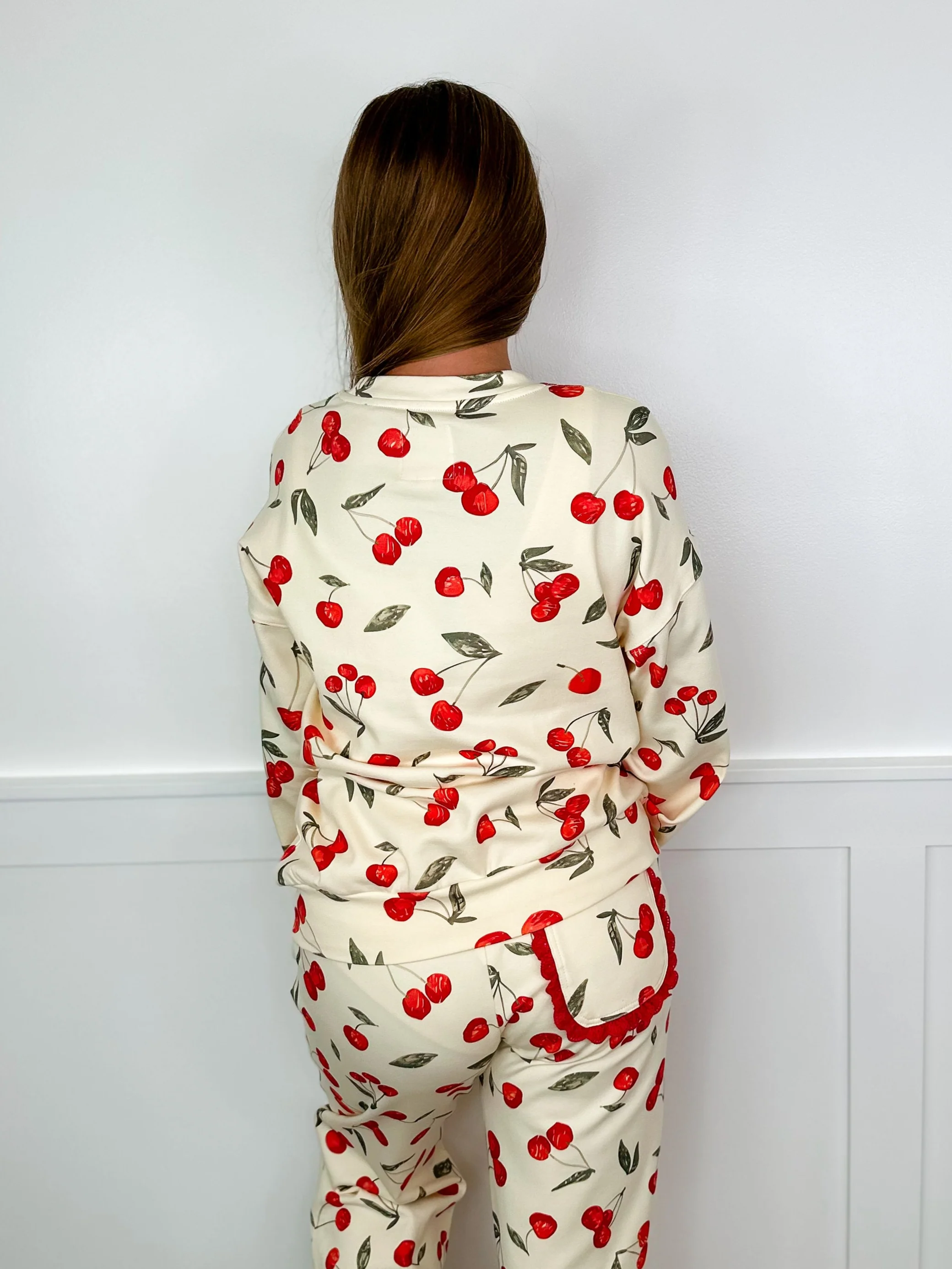 Ampersand Avenue Sweet & True Cotton Blend Long Sleeve Cream Crewneck Sweatshirt - Image 3
