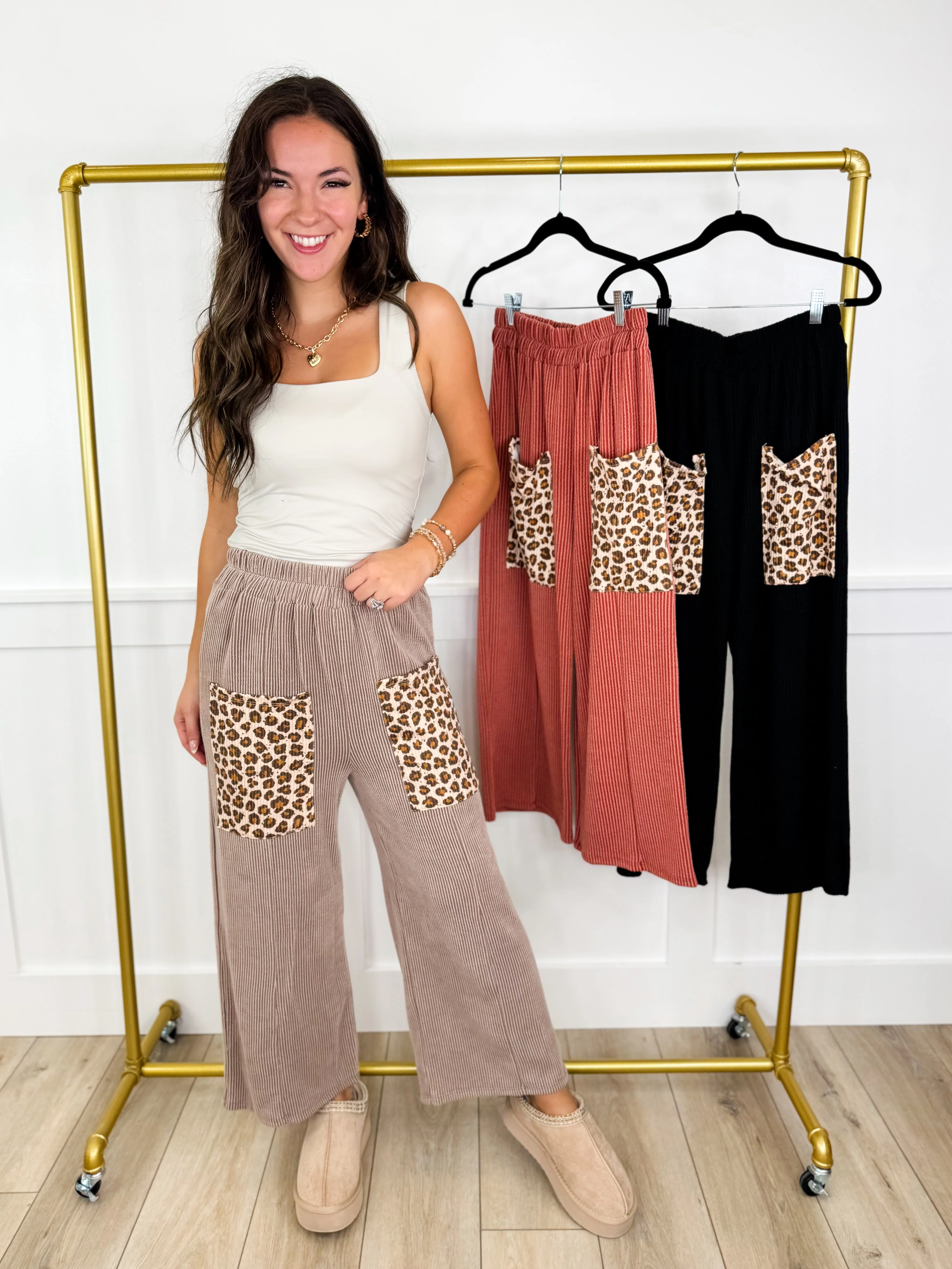 As Predicted High-Rise Ribbed Wide Leg Avery Mae Bottoms - 3 colors! - Image 6