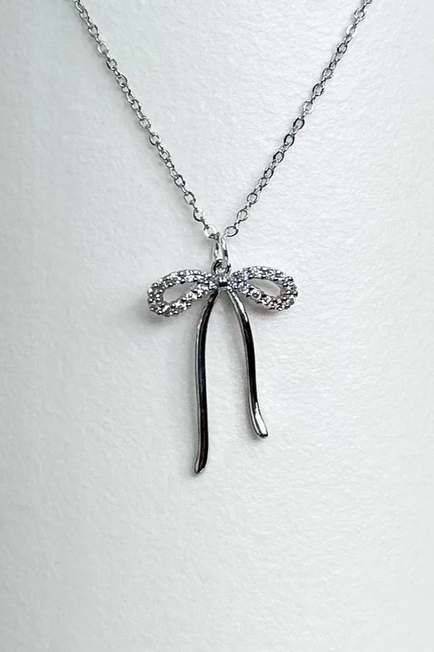 B.B. Lila Put a Bow on it Necklace - 2 colors! - Image 3