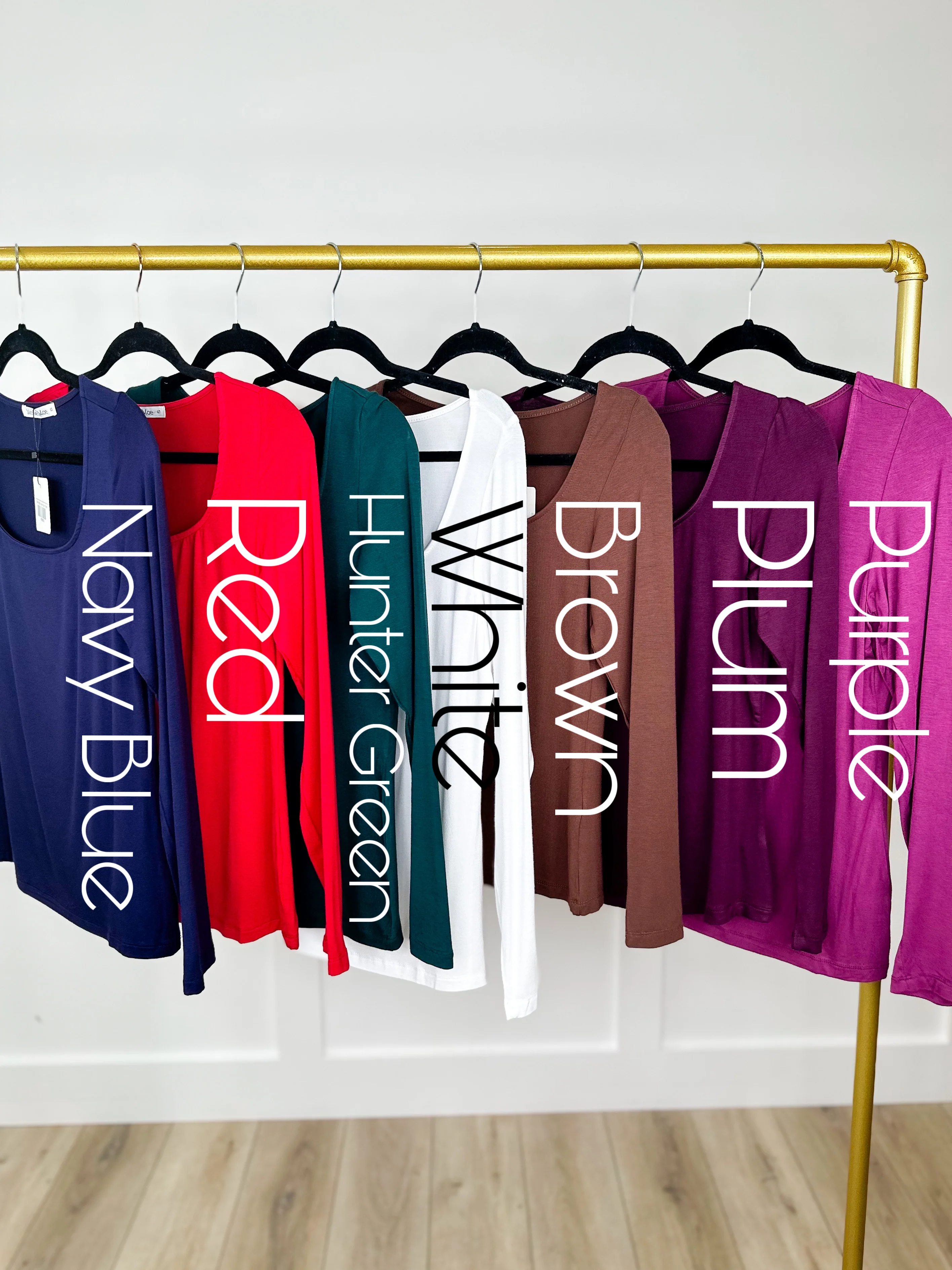 Basic A Better Idea Rayon Blend Long Sleeve Avery Mae Top - 7 colors! - Image 2