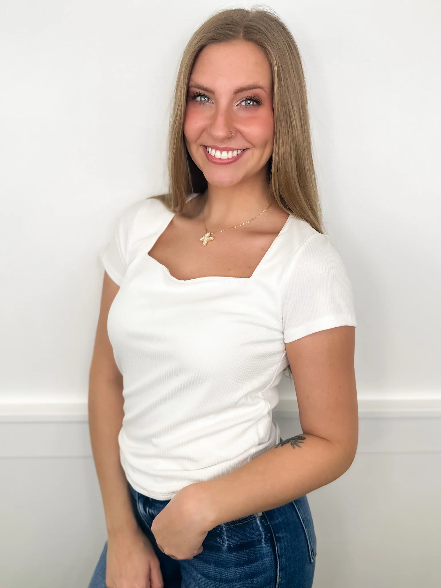 Basic Going Out Ribbed Short Sleeve Avery Mae Mom Cropped Top - 2 colors! - Image 2
