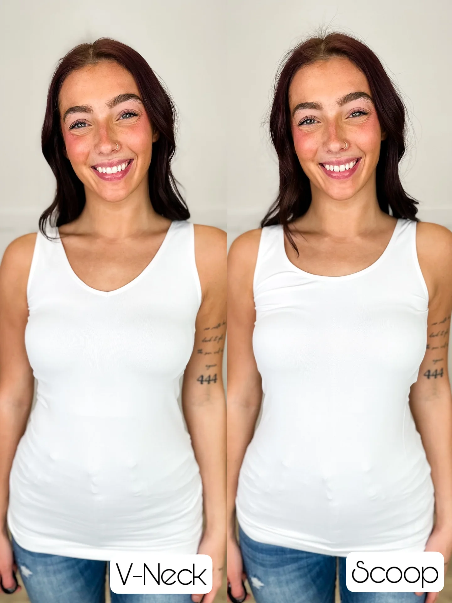 Basic Reversible V & Scoop Neck Tank Top - Multiple Colors - Image 8