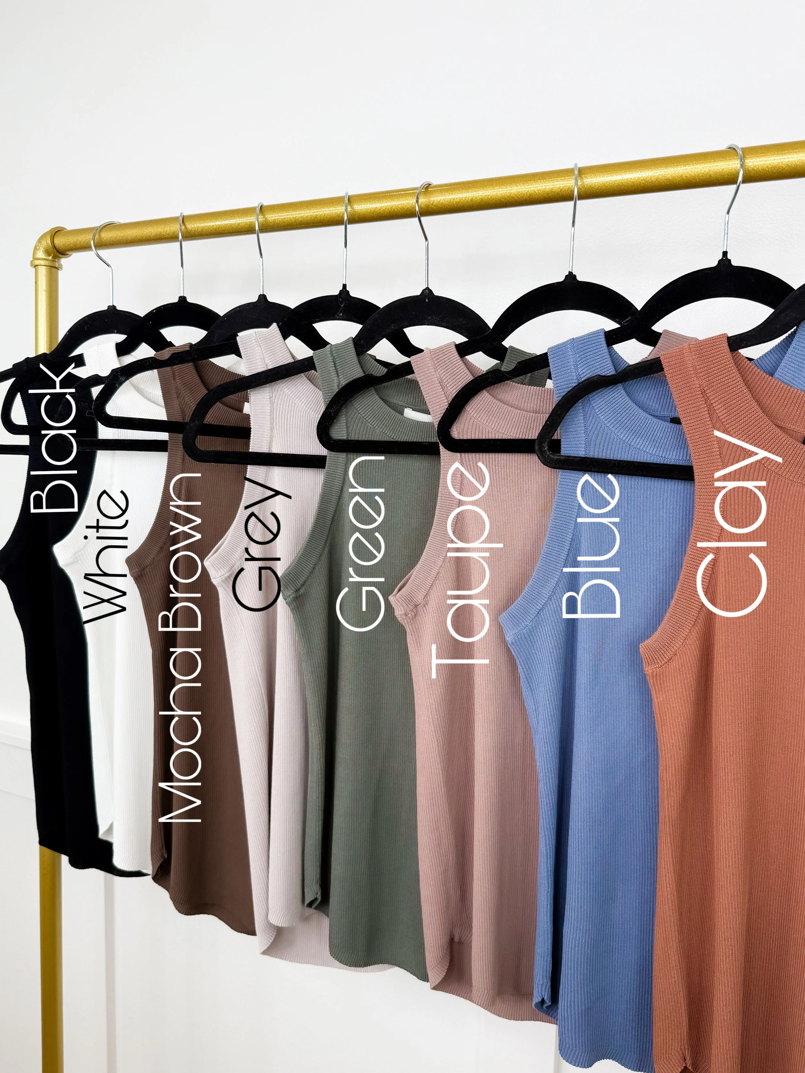 Basic Snapping Pictures Ribbed Avery Mae Tank Top - 8 colors! - Image 2