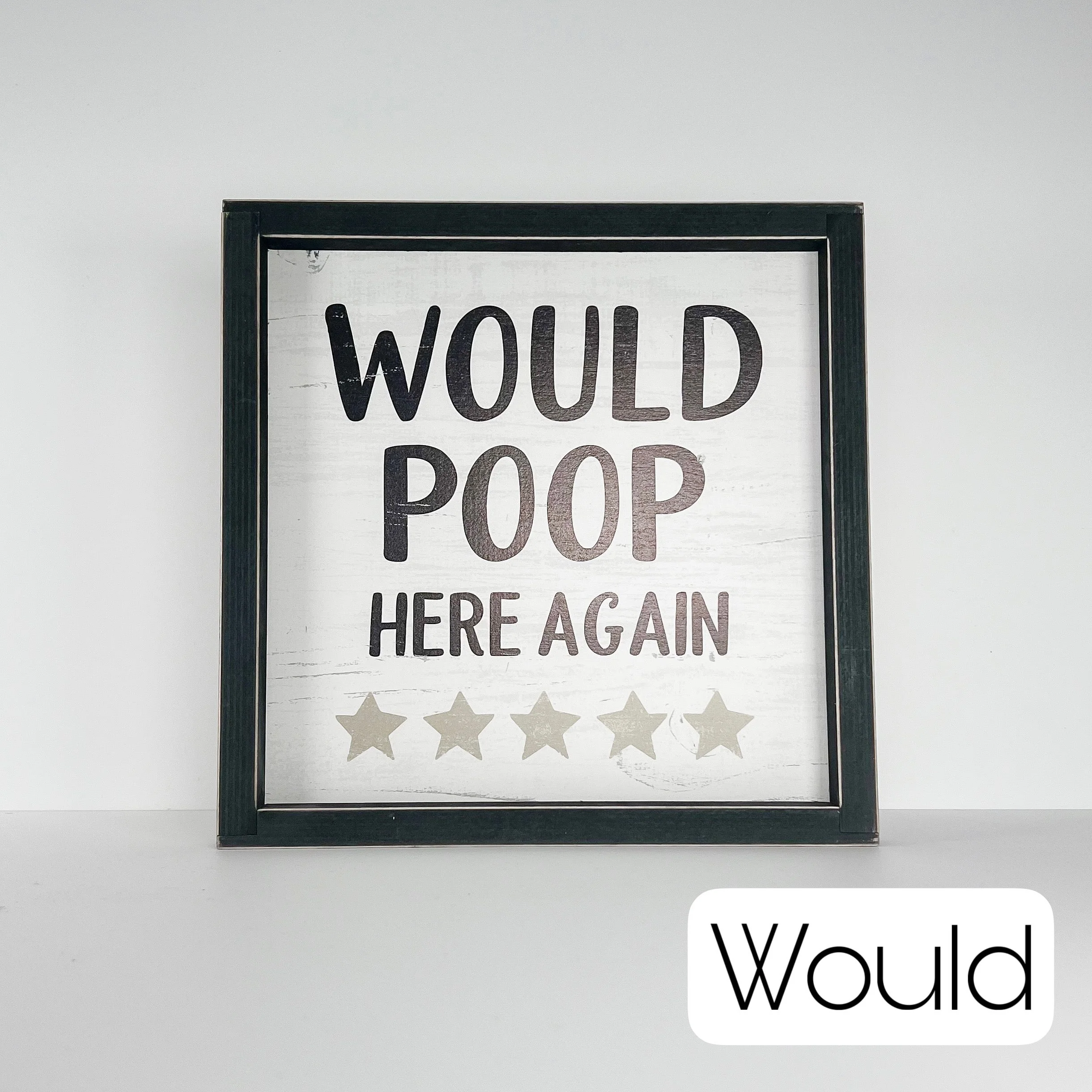 Bathroom Laughs Wood Sign - 7 options! - Image 7