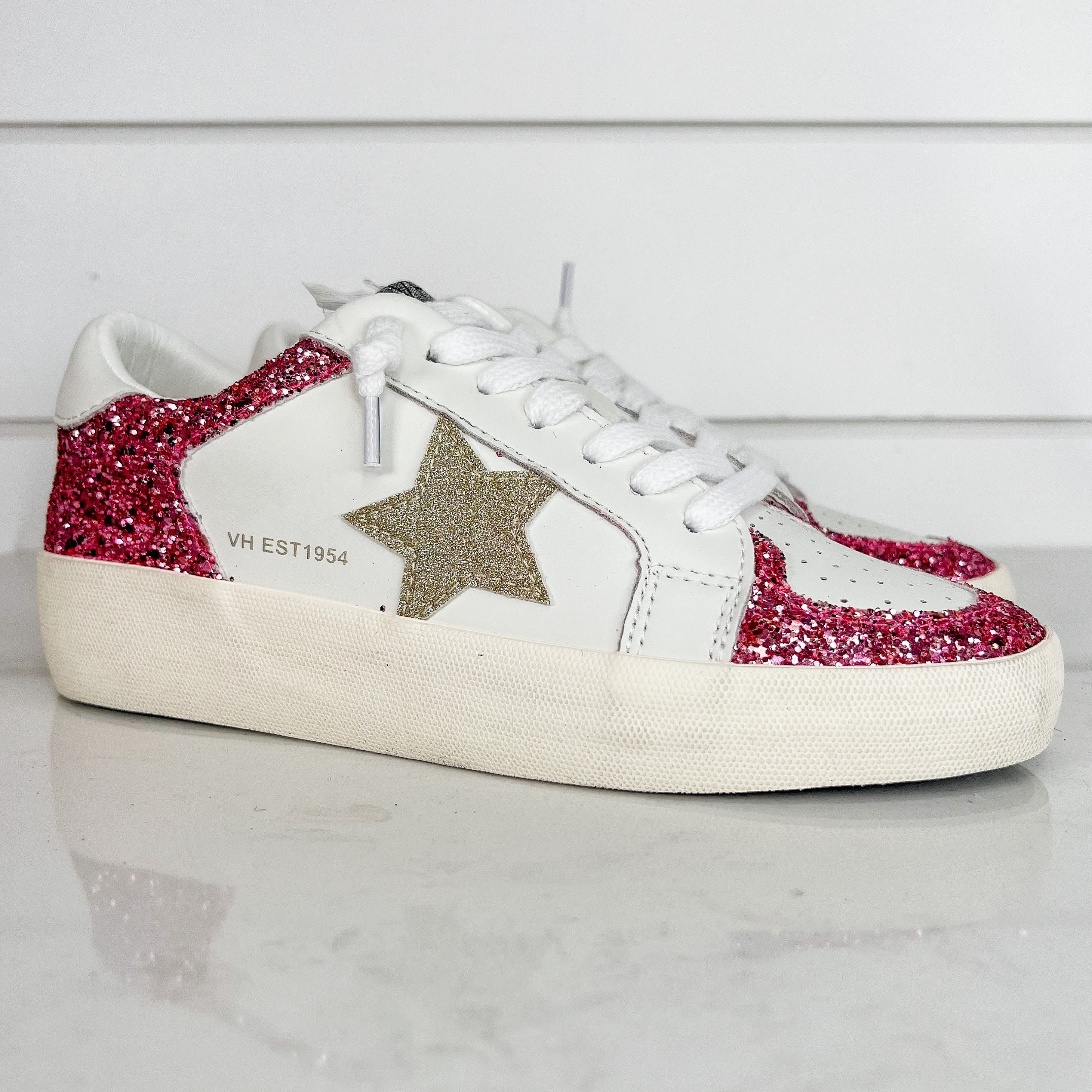 Be Inspiring Vintage Havana White Leather Sneakers
