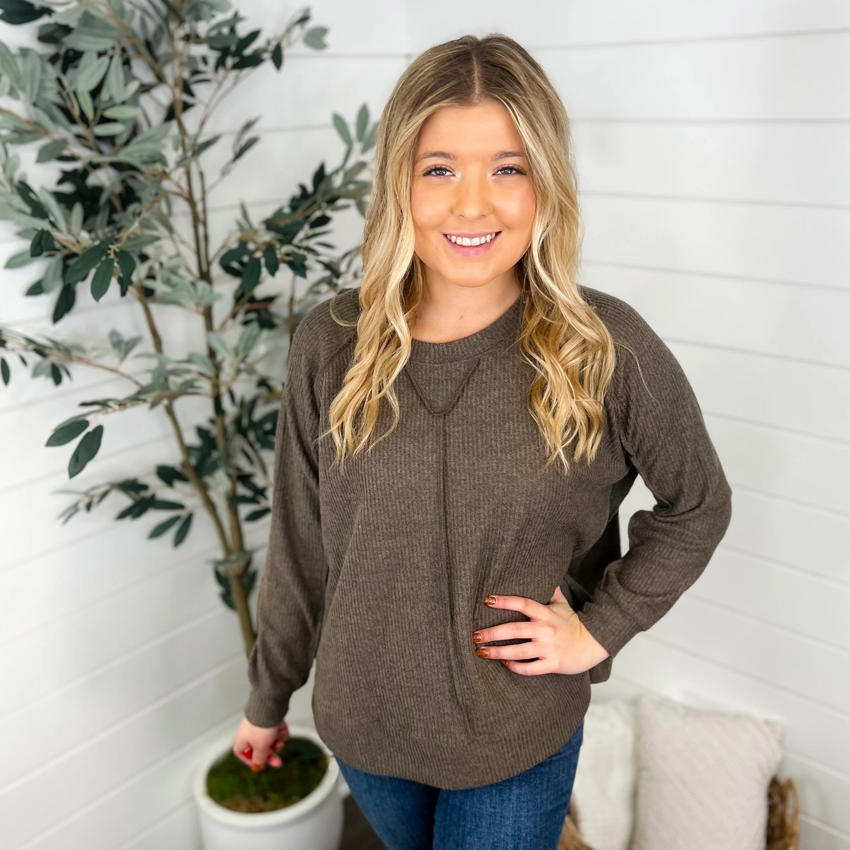 Be Ready Ribbed Long Sleeve Avery Mae Top - 7 colors! - Image 3
