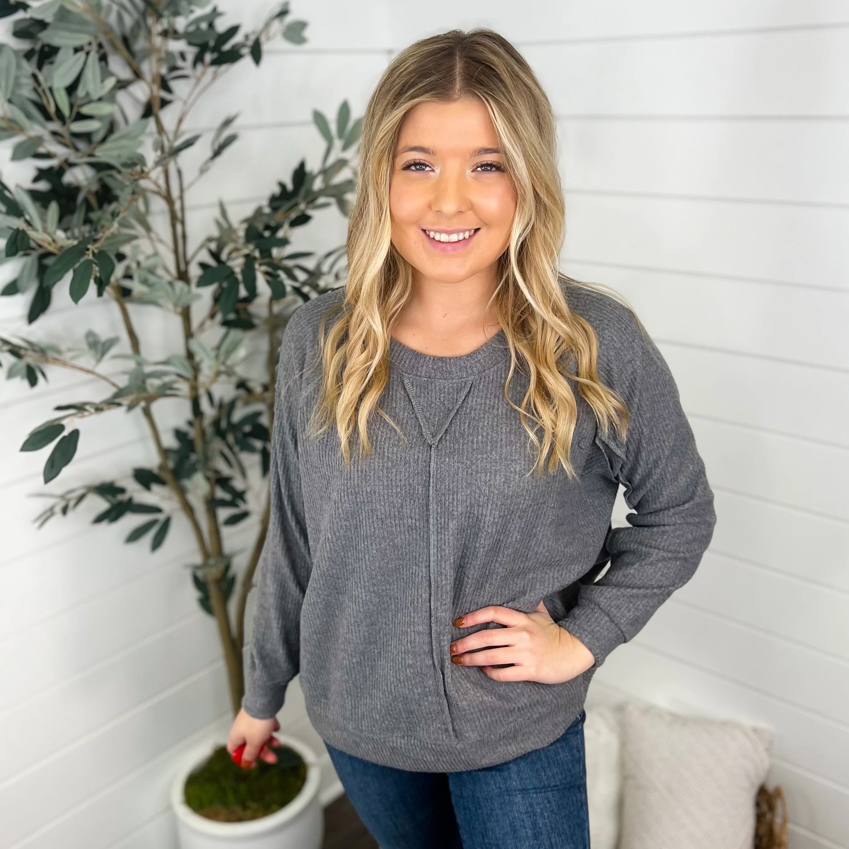 Be Ready Ribbed Long Sleeve Avery Mae Top - 7 colors! - Image 5