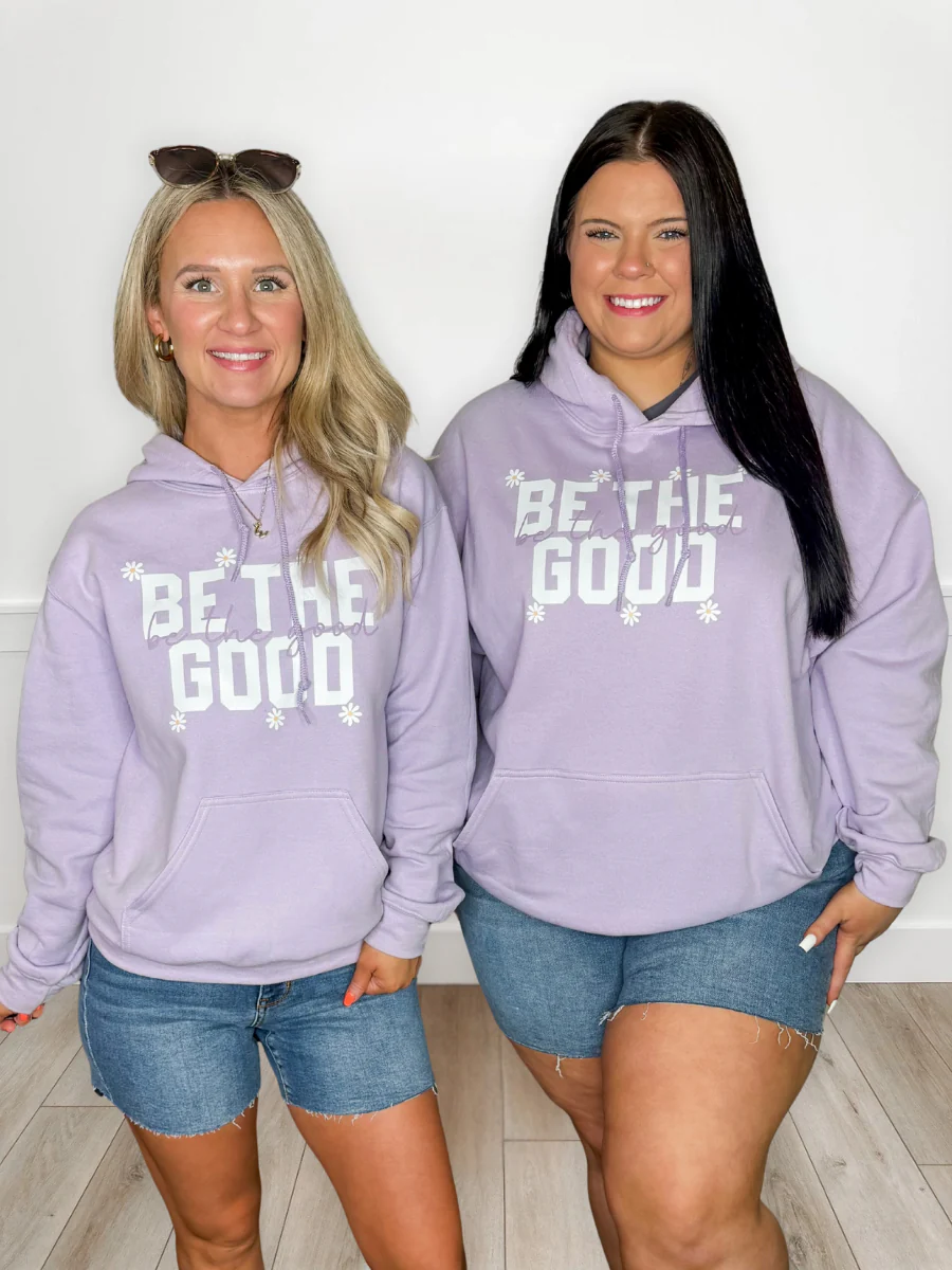 Be the Good Cotton Blend Long Sleeve Purple Avery Mae Graphic Hoodie Sweatshirt (Gildan) - Image 3