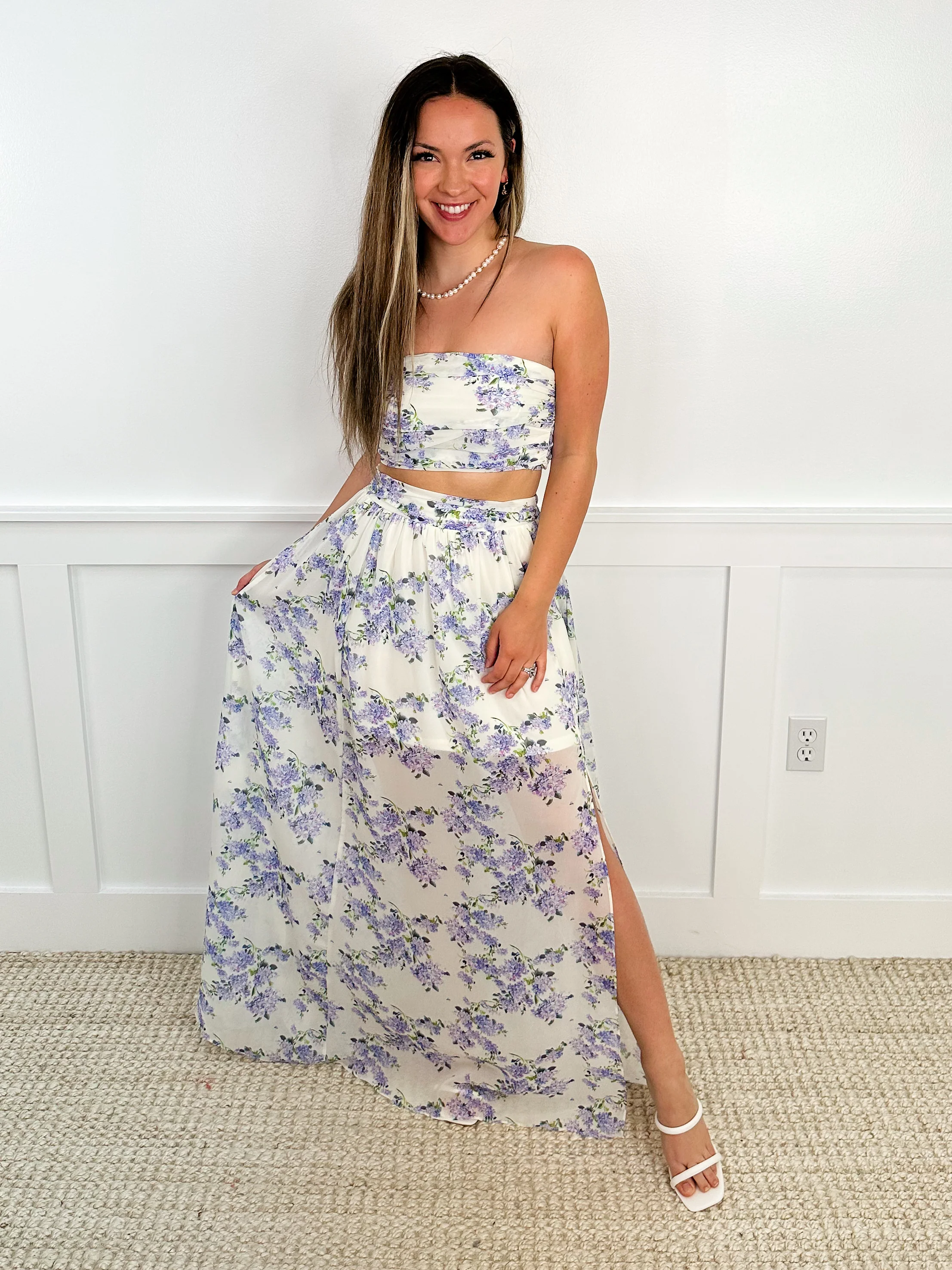 Beautiful Days Strapless Ivory Avery Mae Skirt Set