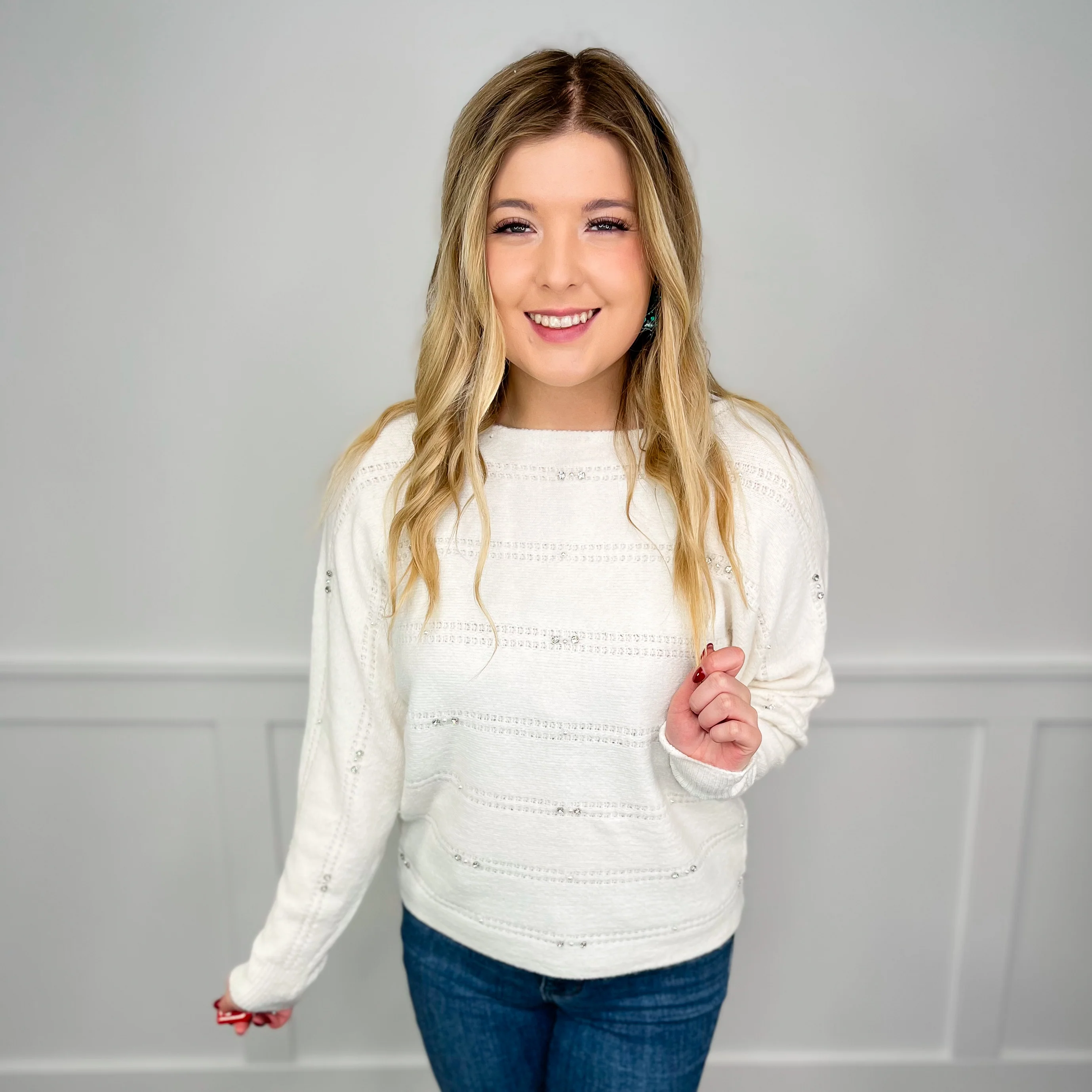 Beautiful Destinations Knit Long Sleeve Avery Mae Sweater Top - 3 colors! - Image 3