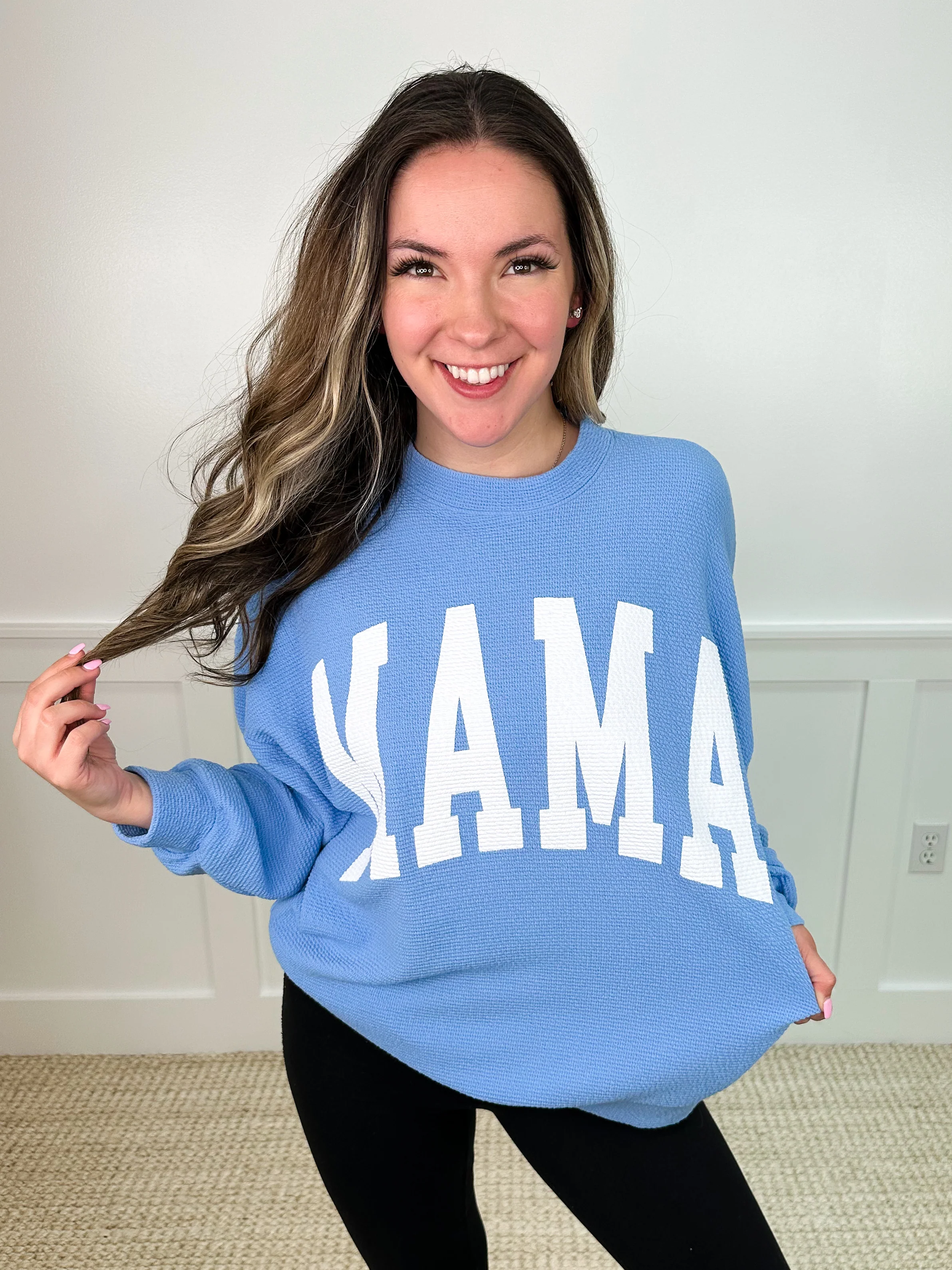 Beautiful Mama Knit Long Sleeve Avery Mae Graphic Top - 3 colors! - Image 4