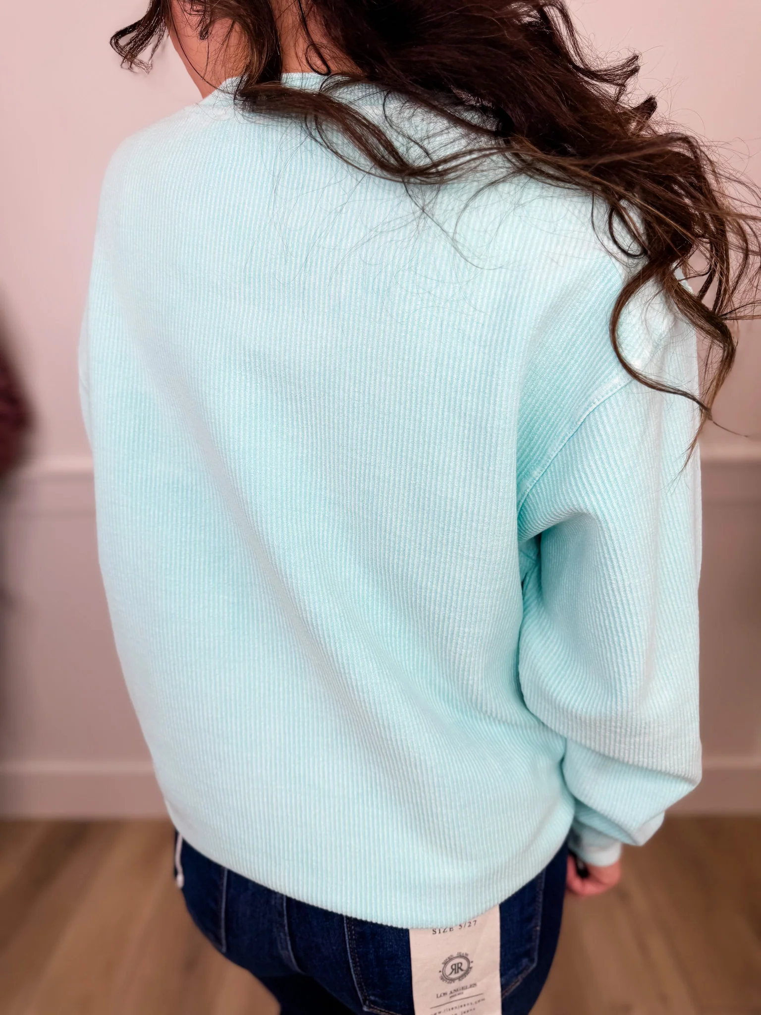 Because You Can Corded Long Sleeve Avery Mae Crewneck Sweatshirt - 3 colors! - Image 5