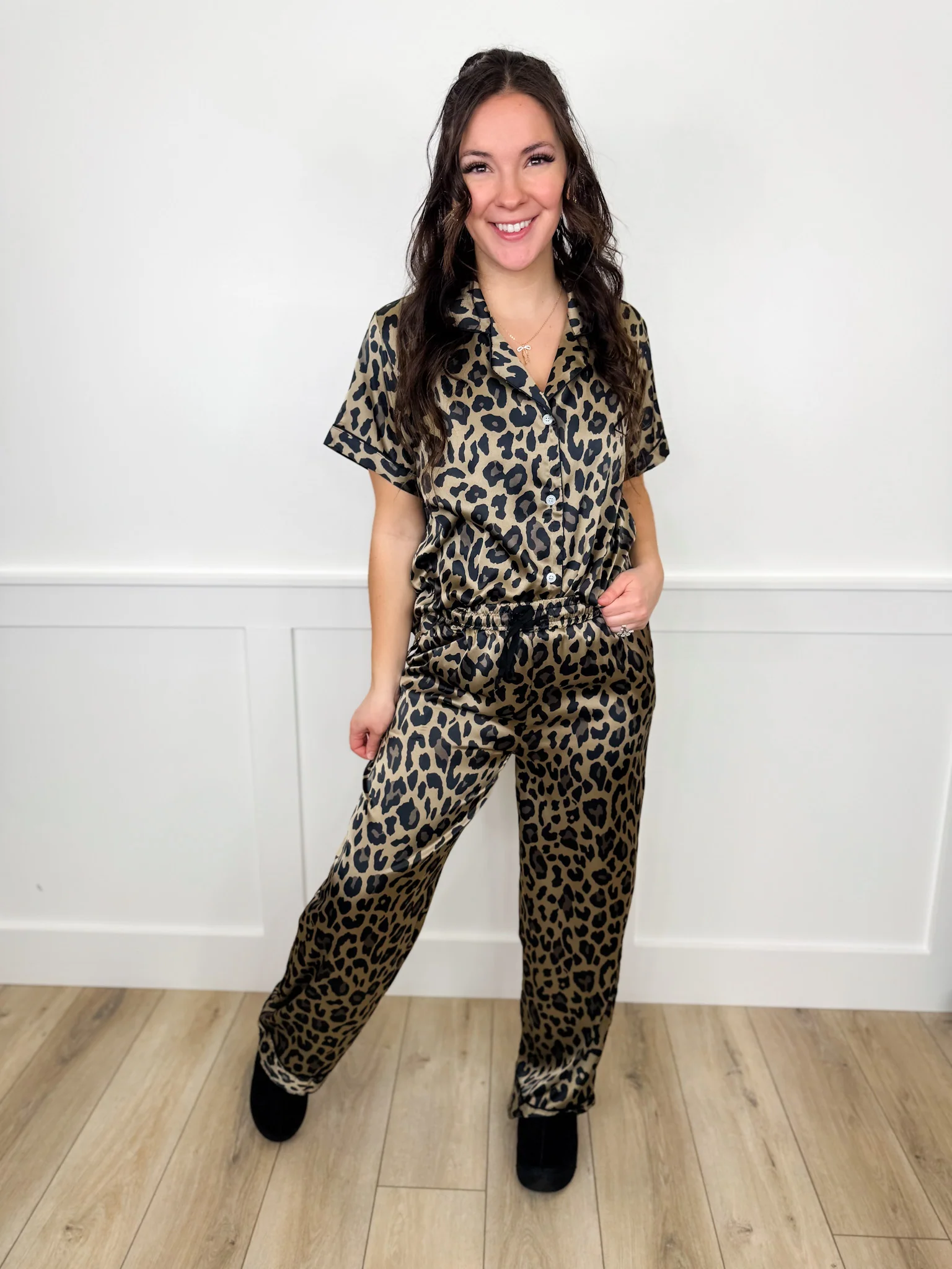 Bedtime Glam Satin High-Rise Avery Mae PJ Set - 2 options! - Image 2
