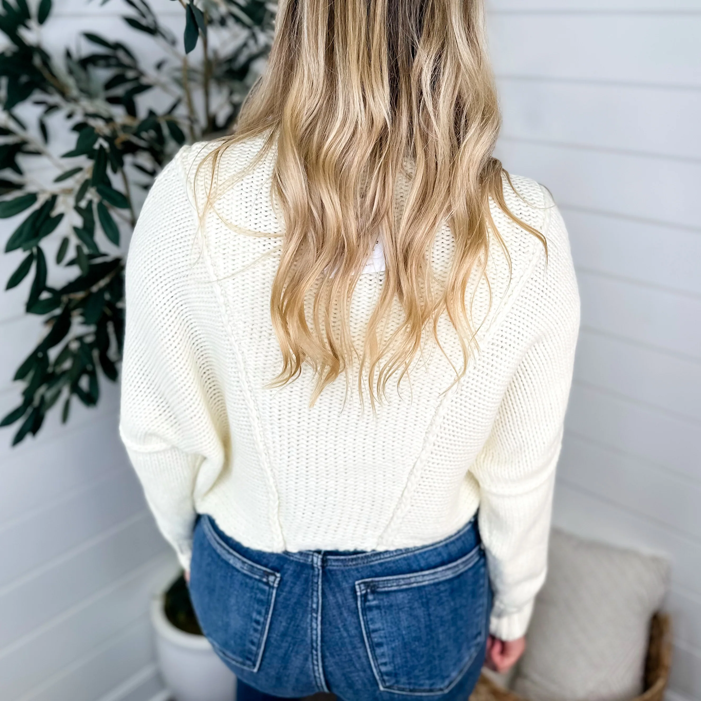 Being What I Want Knit Long Sleeve Avery Mae Cropped Sweater Top - 2 colors! - Image 3