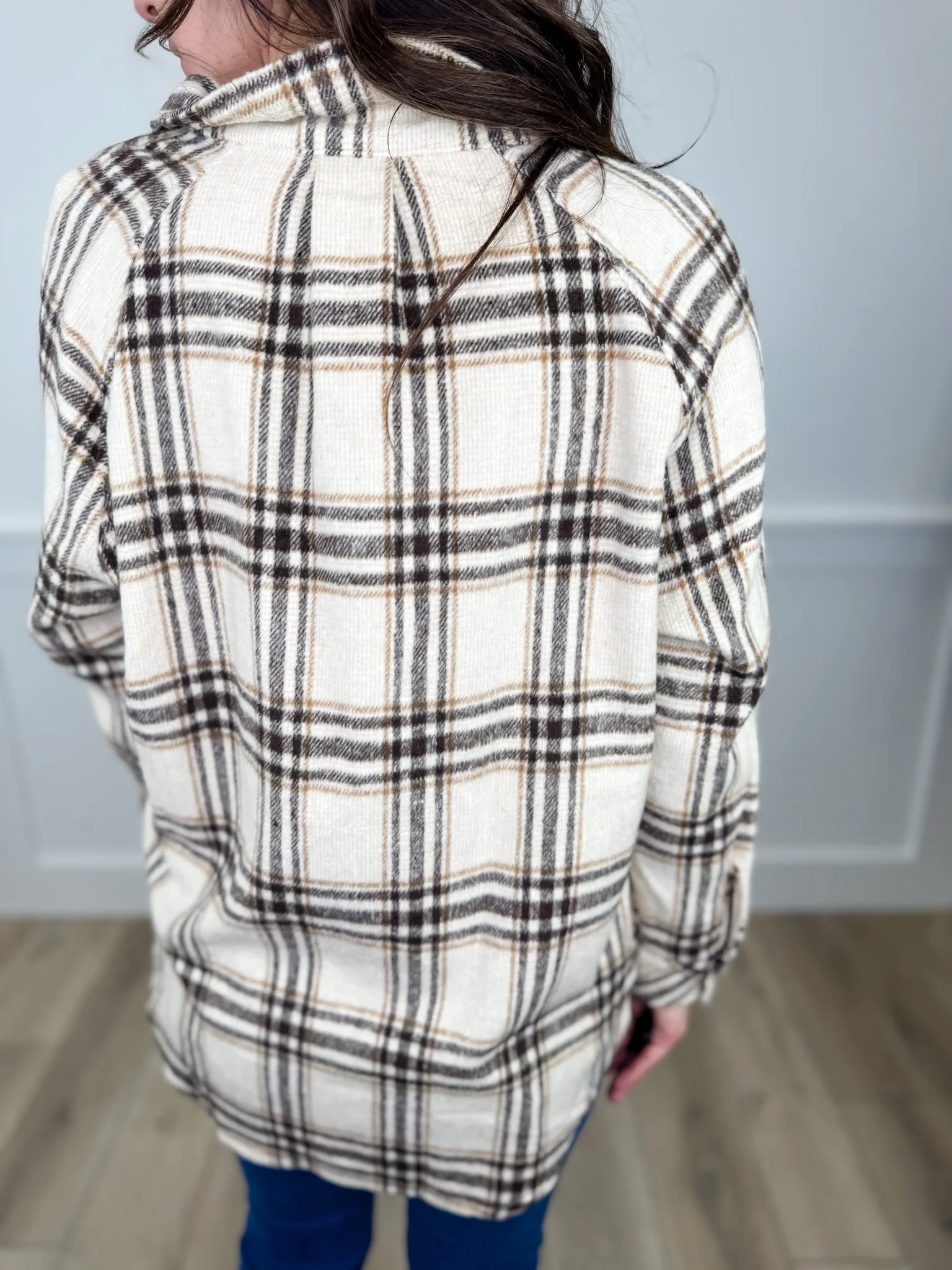 Bigger Things Ahead Long Sleeve Oat Avery Mae Shacket - Image 2