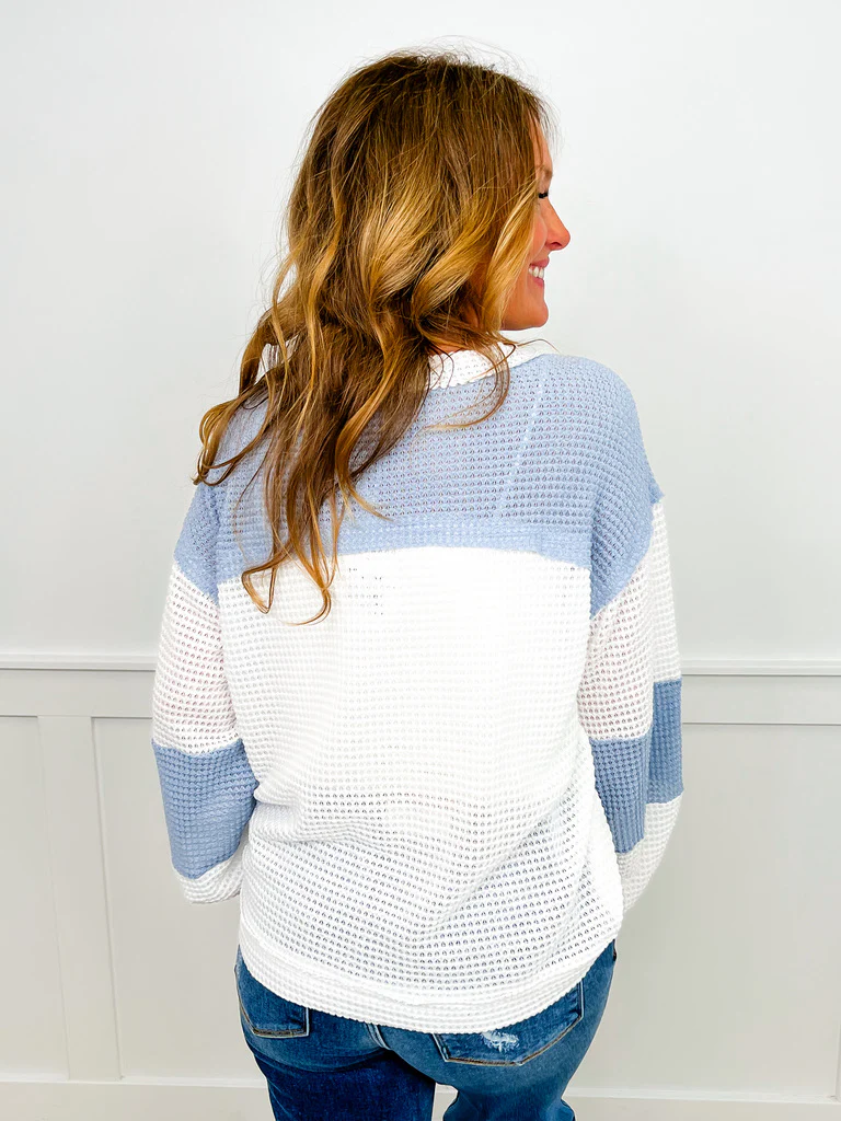 Blooming Star Knit Long Sleeve White Avery Mae Top - Image 2