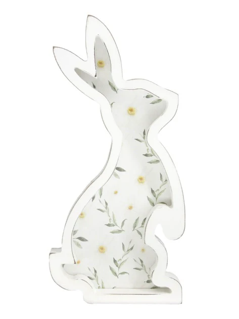 Blossom Bunny Wood Shelf Sitter