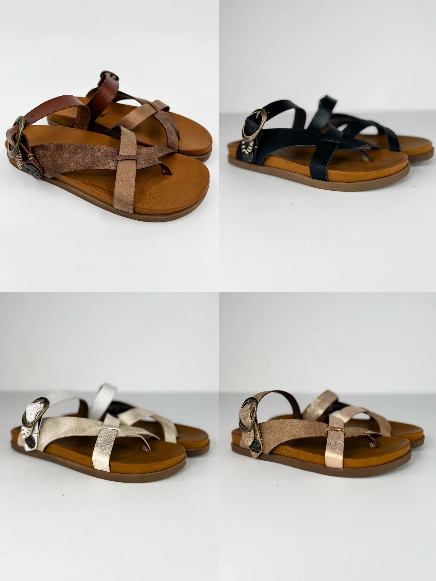 Blowfish Taking Steps Forward Faux Leather Sandals - 4 colors!