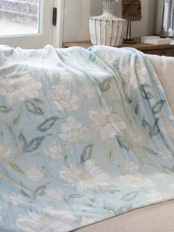 Bluebird Bloom Throw Blanket