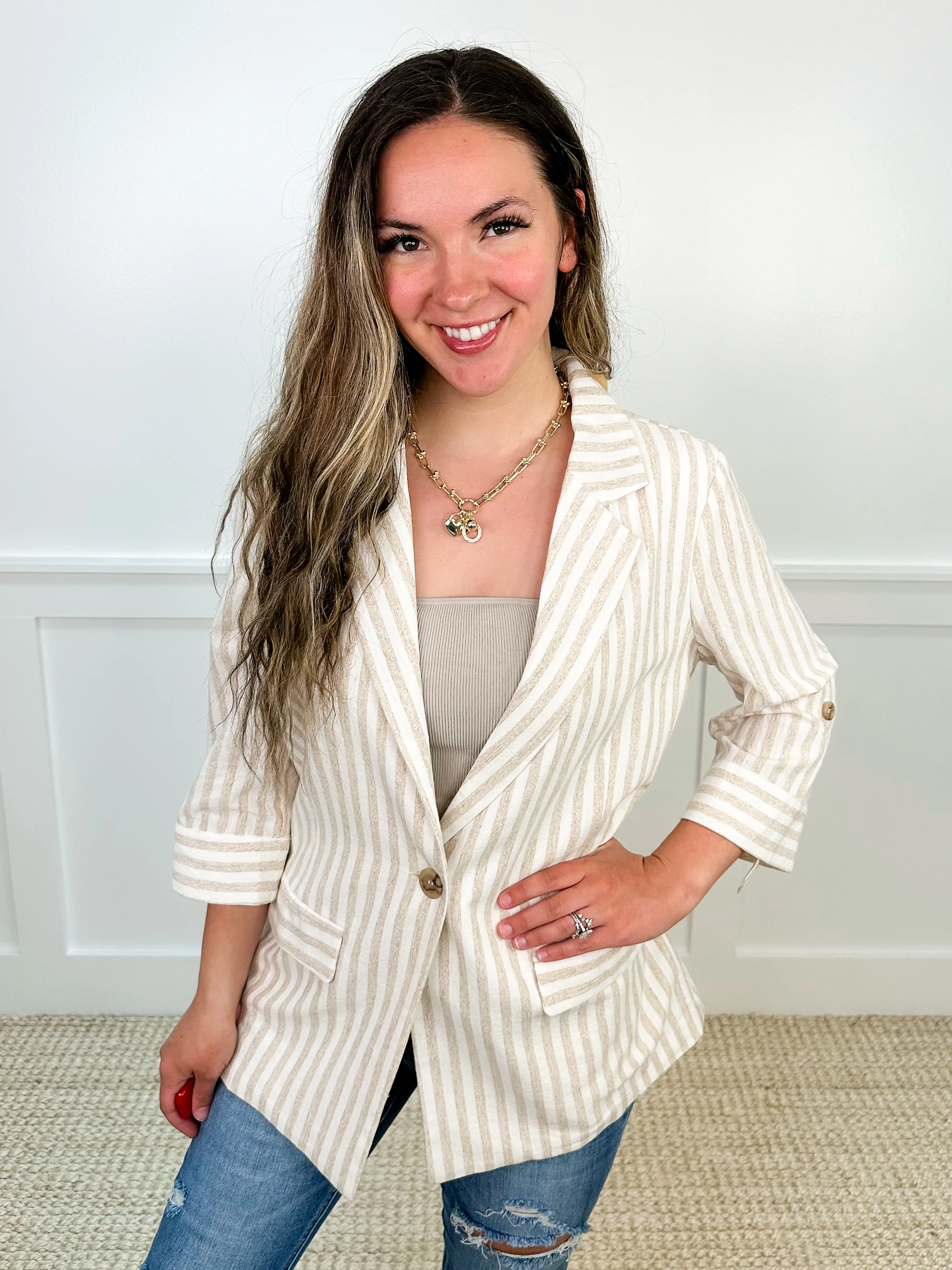 Boss Feeling 3/4 Sleeve Avery Mae Blazer - 2 colors! - Image 2