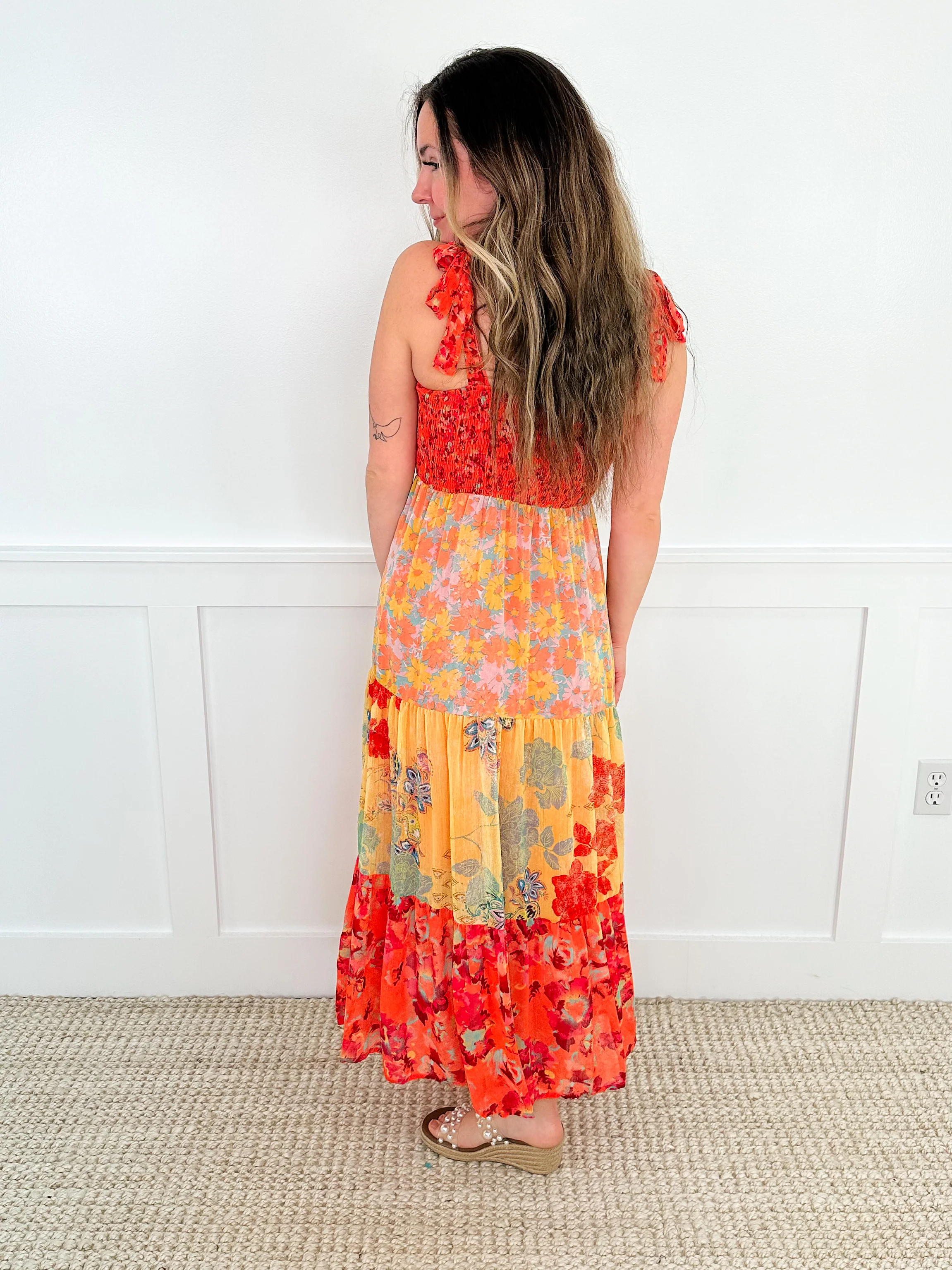 Bright Summer Sun Lightweight Orange Avery Mae Dress - Image 2