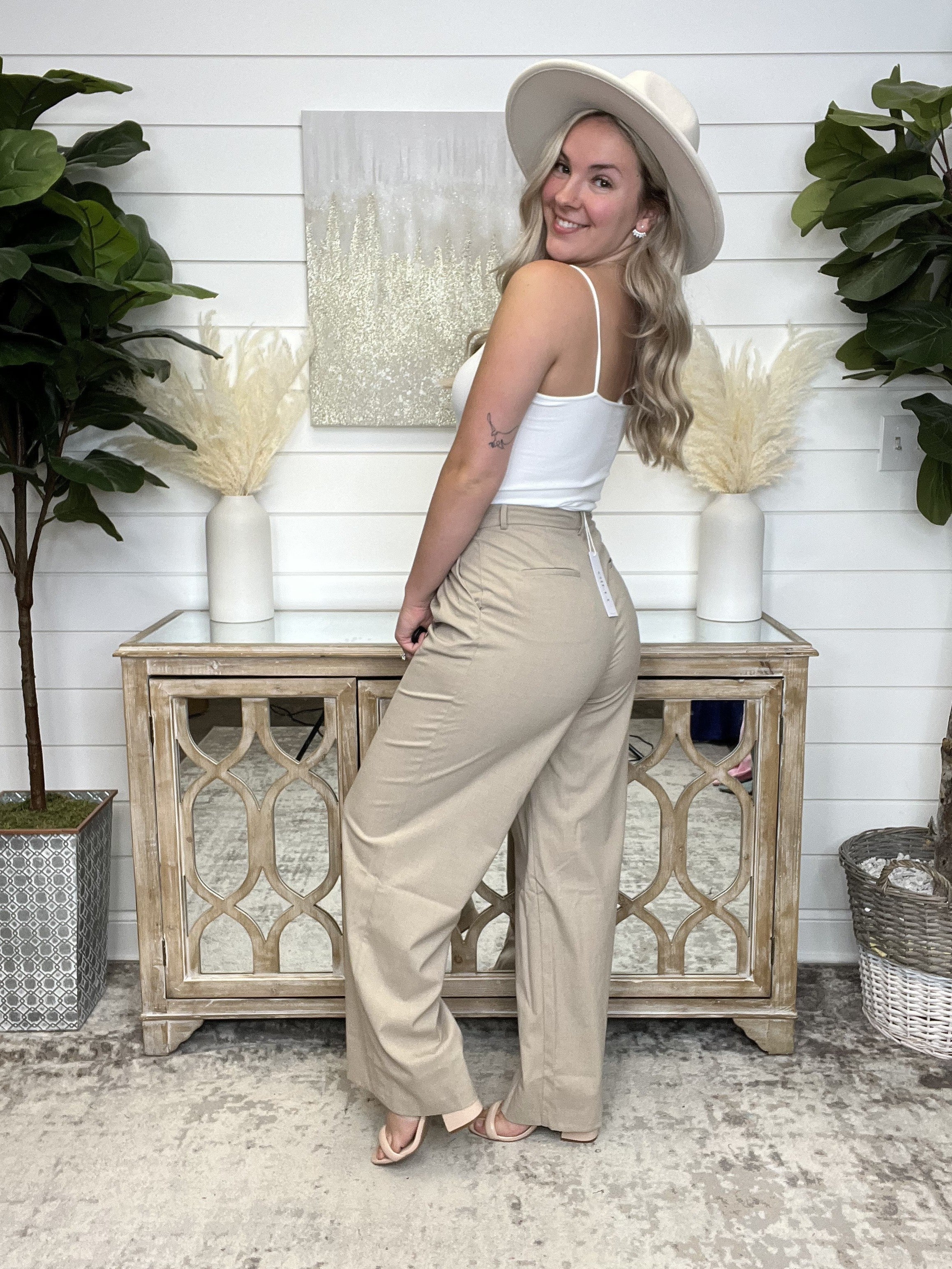 Business Day High-Rise Taupe Bottoms - Image 2