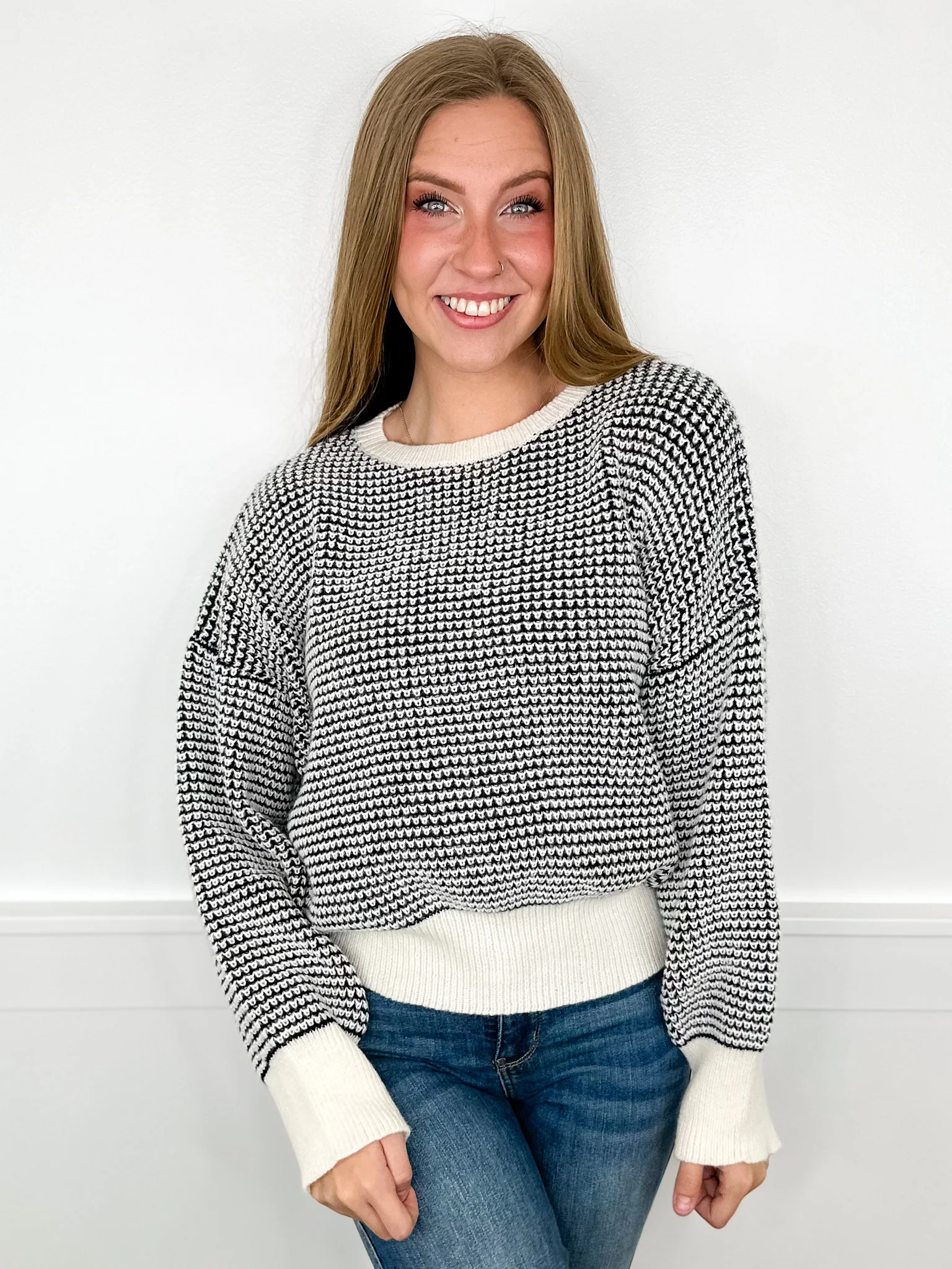 By Your Side Knit Long Sleeve Avery Mae Sweater Top - 3 colors! - Image 4
