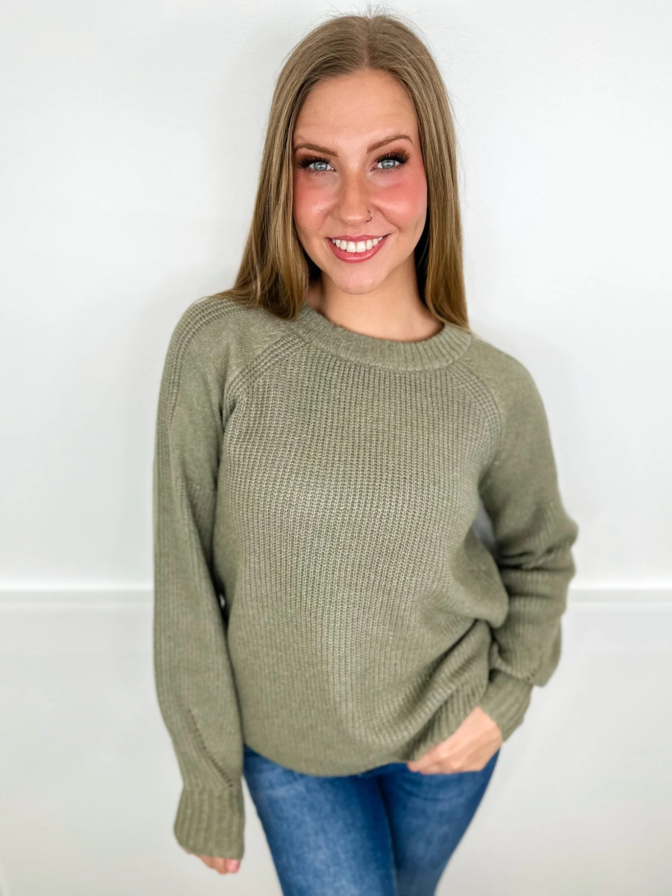 Calling it Out Knit Long Sleeve Avery Mae Sweater Top - 4 colors! - Image 2