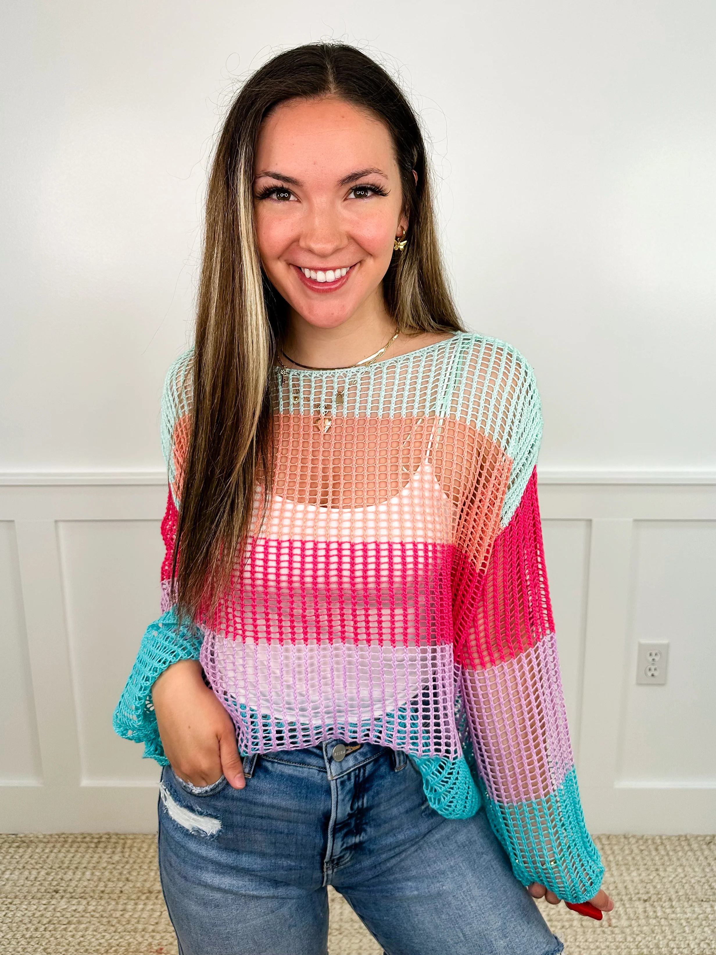 Calling Out Knit Long Sleeve Avery Mae Top