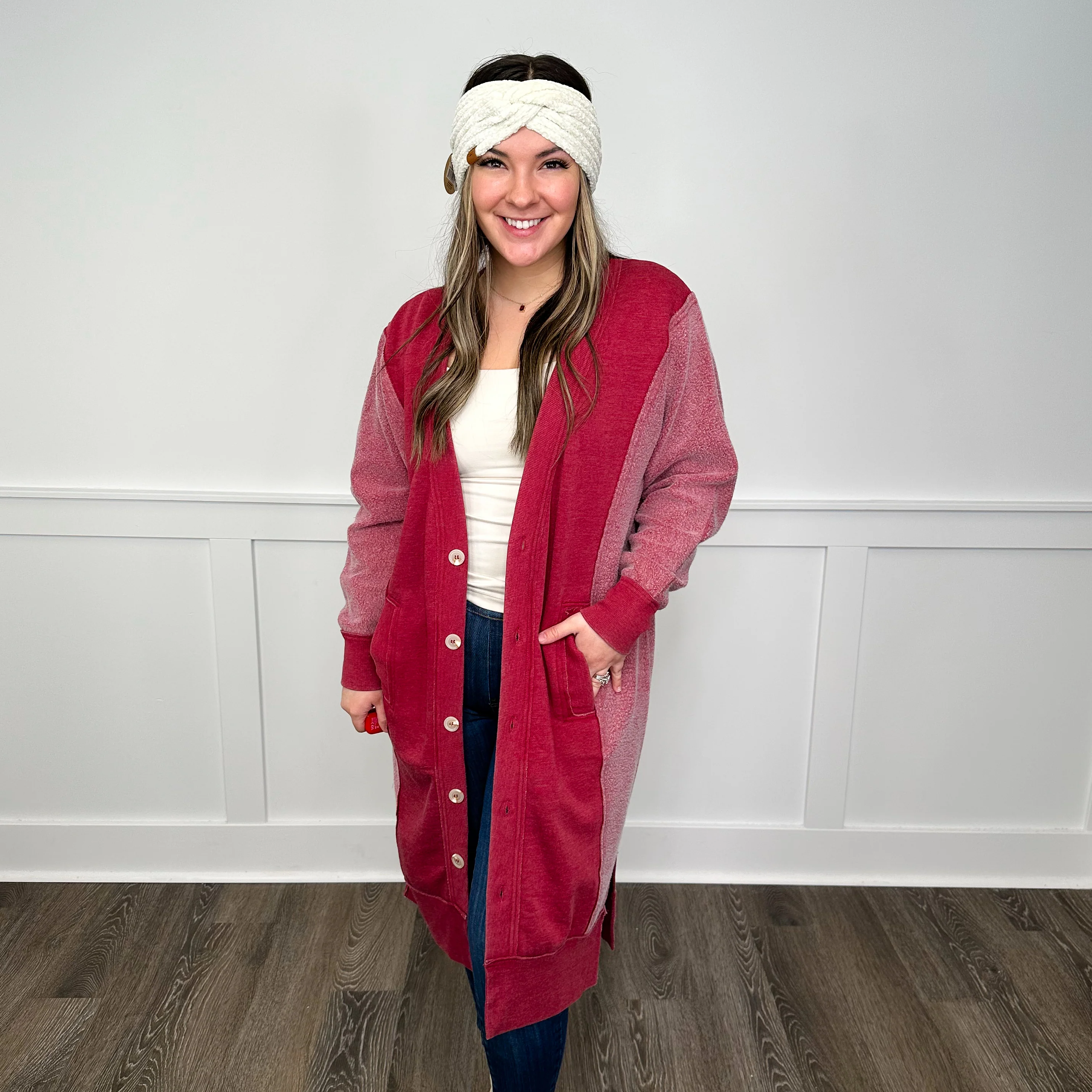 Can You Not Cotton Blend Long Sleeve Avery Mae Cardigan - 4 colors! - Image 2
