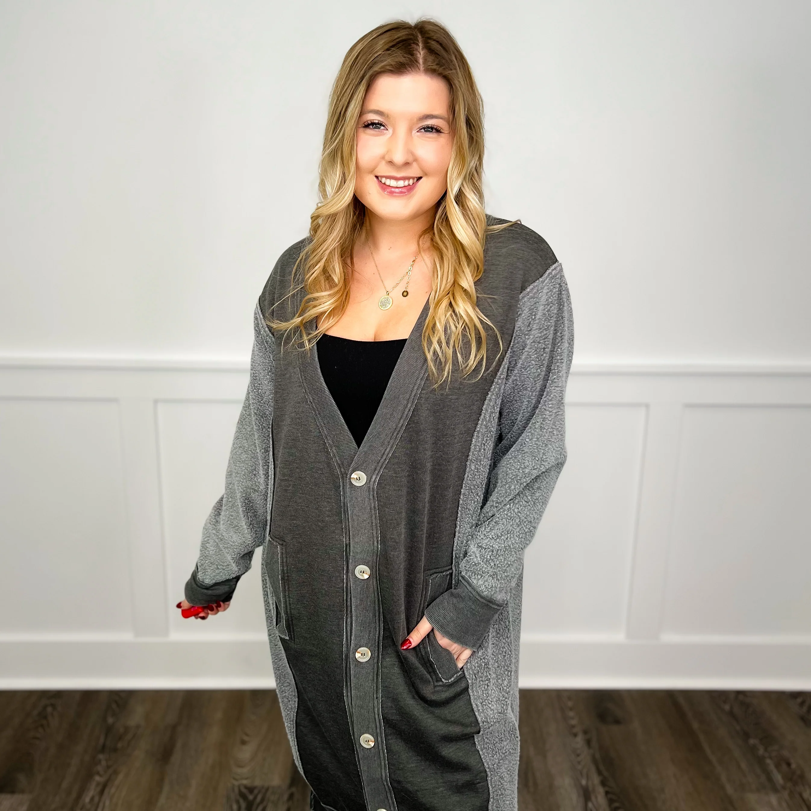 Can You Not Cotton Blend Long Sleeve Avery Mae Cardigan - 4 colors! - Image 5