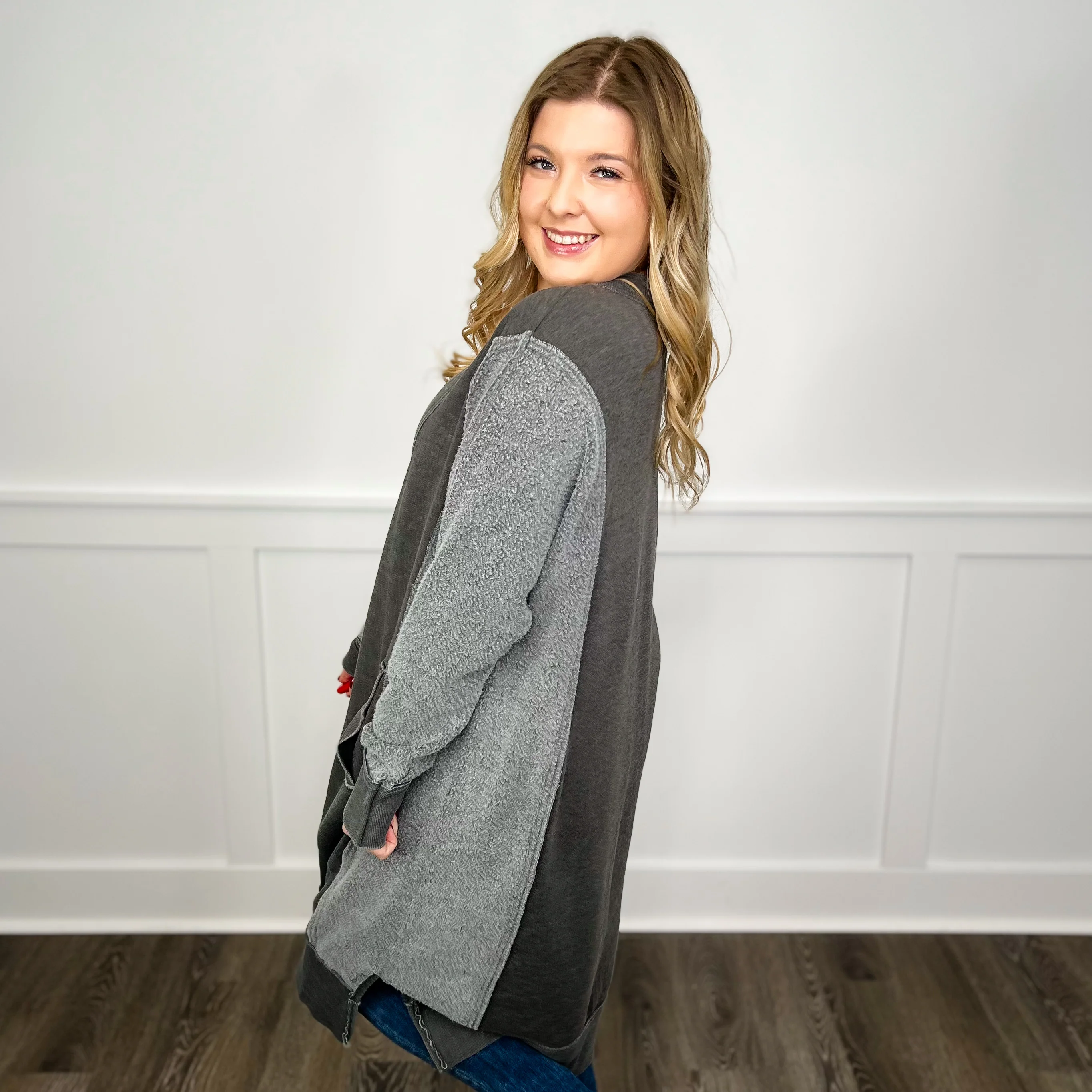 Can You Not Cotton Blend Long Sleeve Avery Mae Cardigan - 4 colors! - Image 6