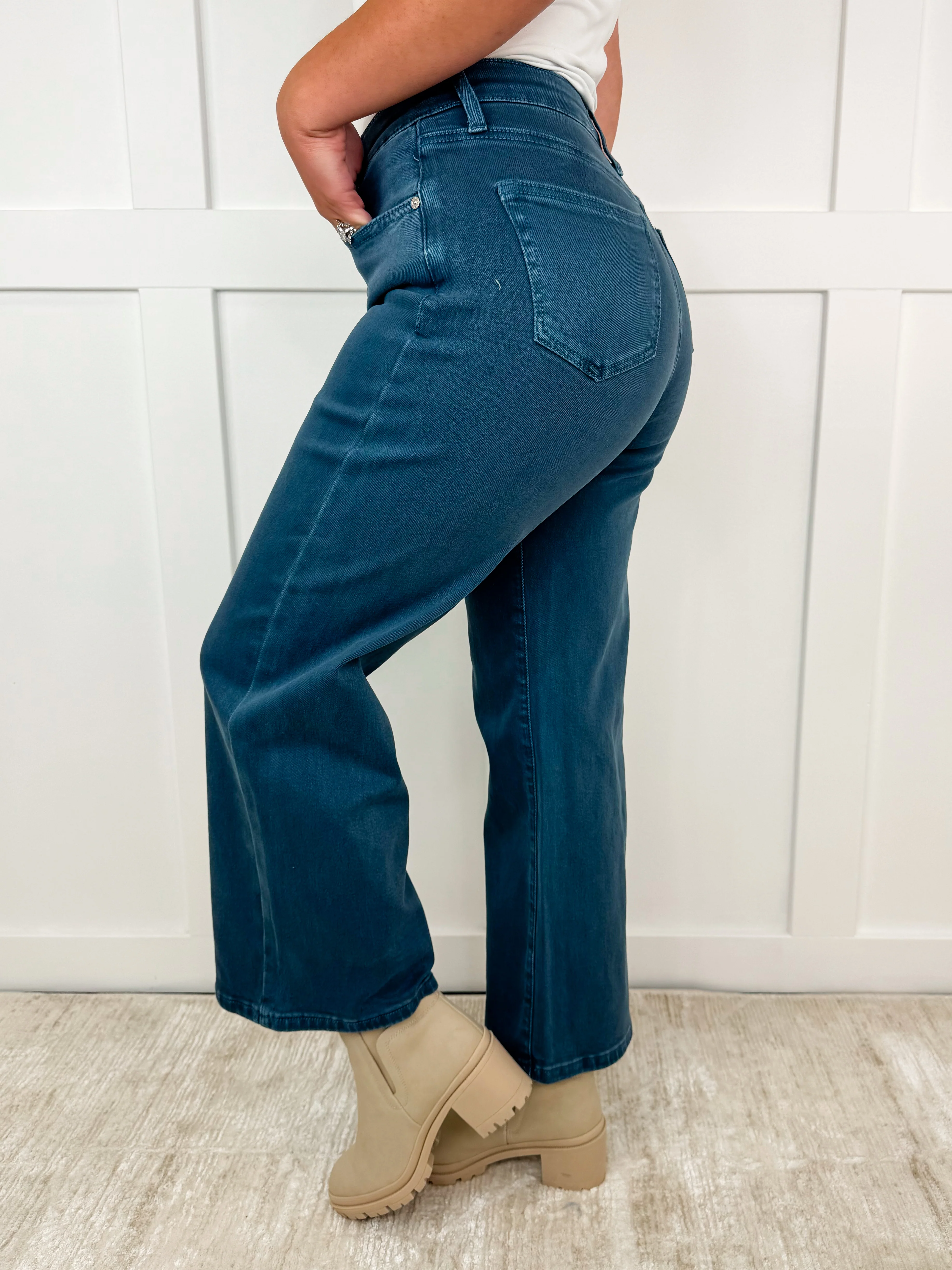 Saige Carla Tummy Control High-Rise Wide Leg Cropped Jeans - 4 colors! - Image 13