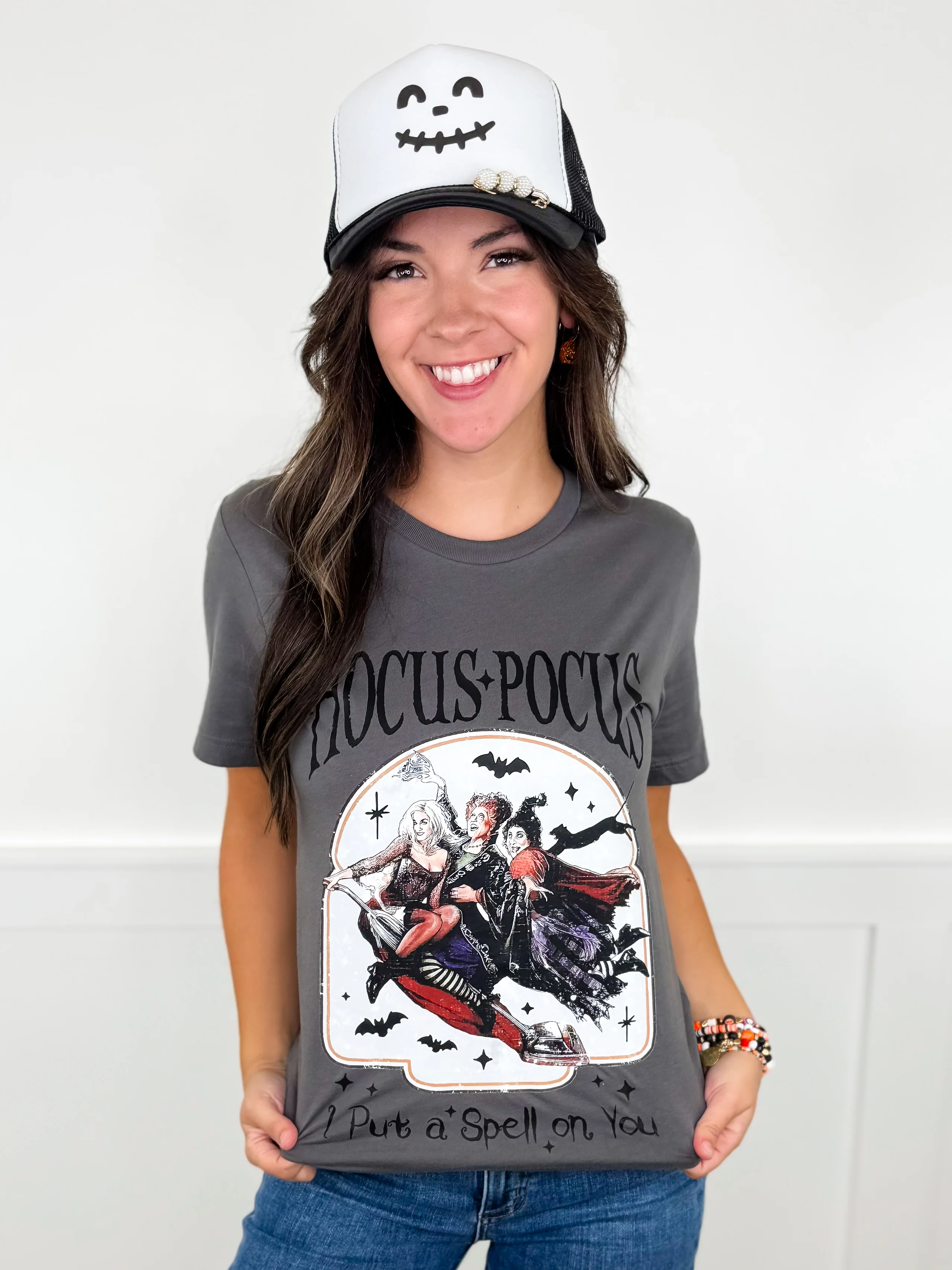 Cast a Spell Cotton Short Sleeve Charcoal Avery Mae Graphic Tee Shirt - Image 2