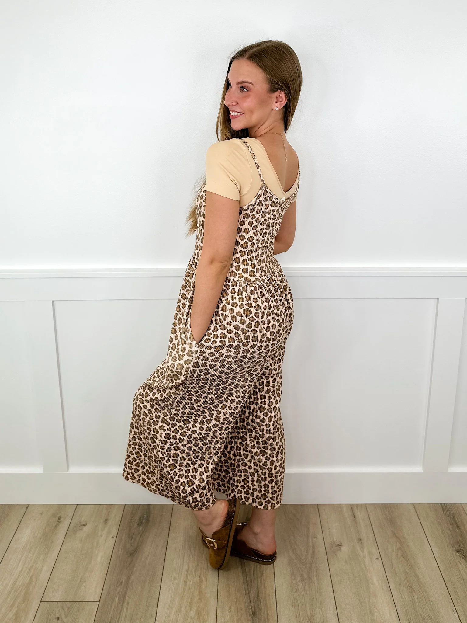 Caught a Thrill Ribbed Leopard Avery Mae Cropped Jumpsuit - Image 2