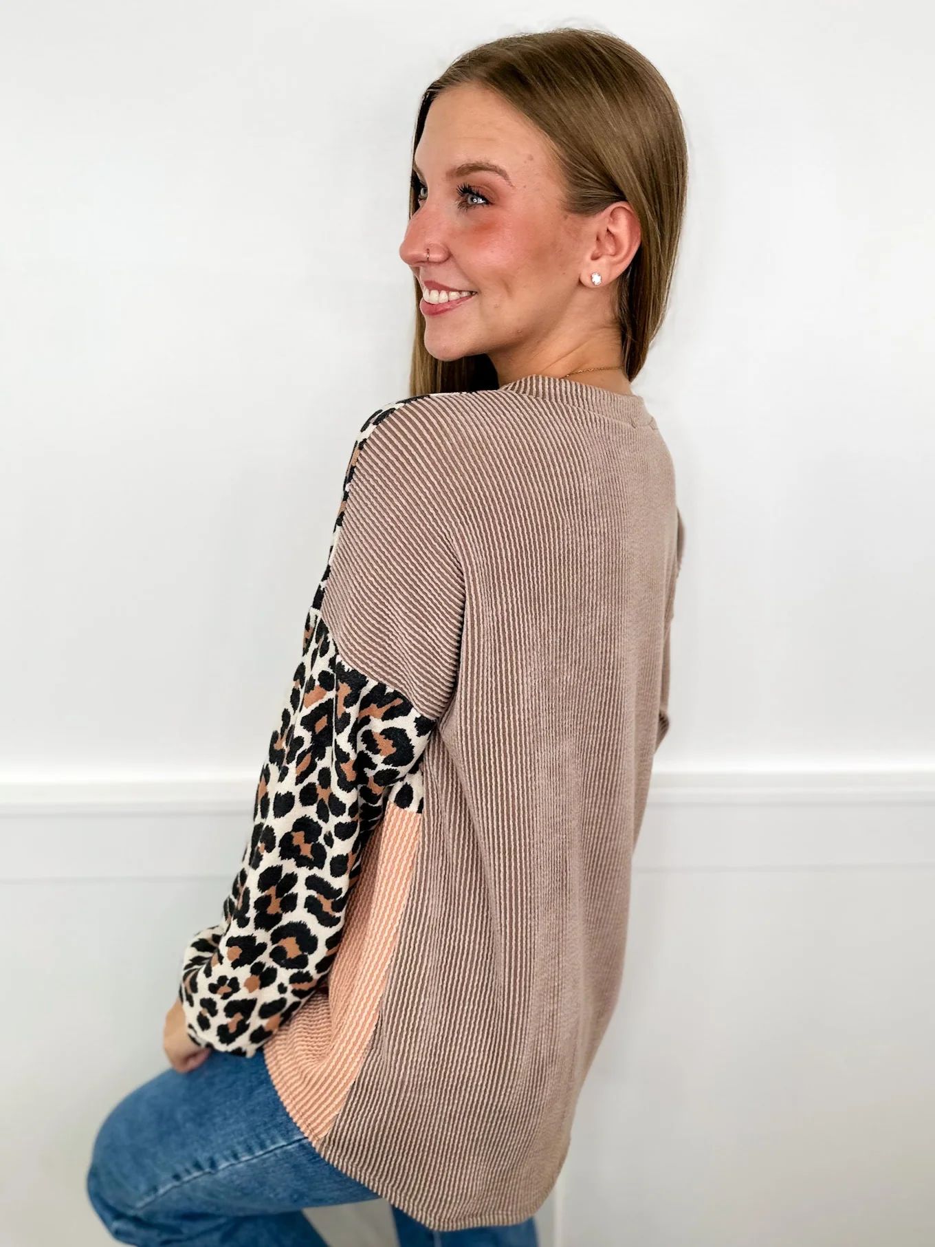 Chasing Emotions Ribbed Long Sleeve Color Blocked Avery Mae Top - 2 colors! - Image 3